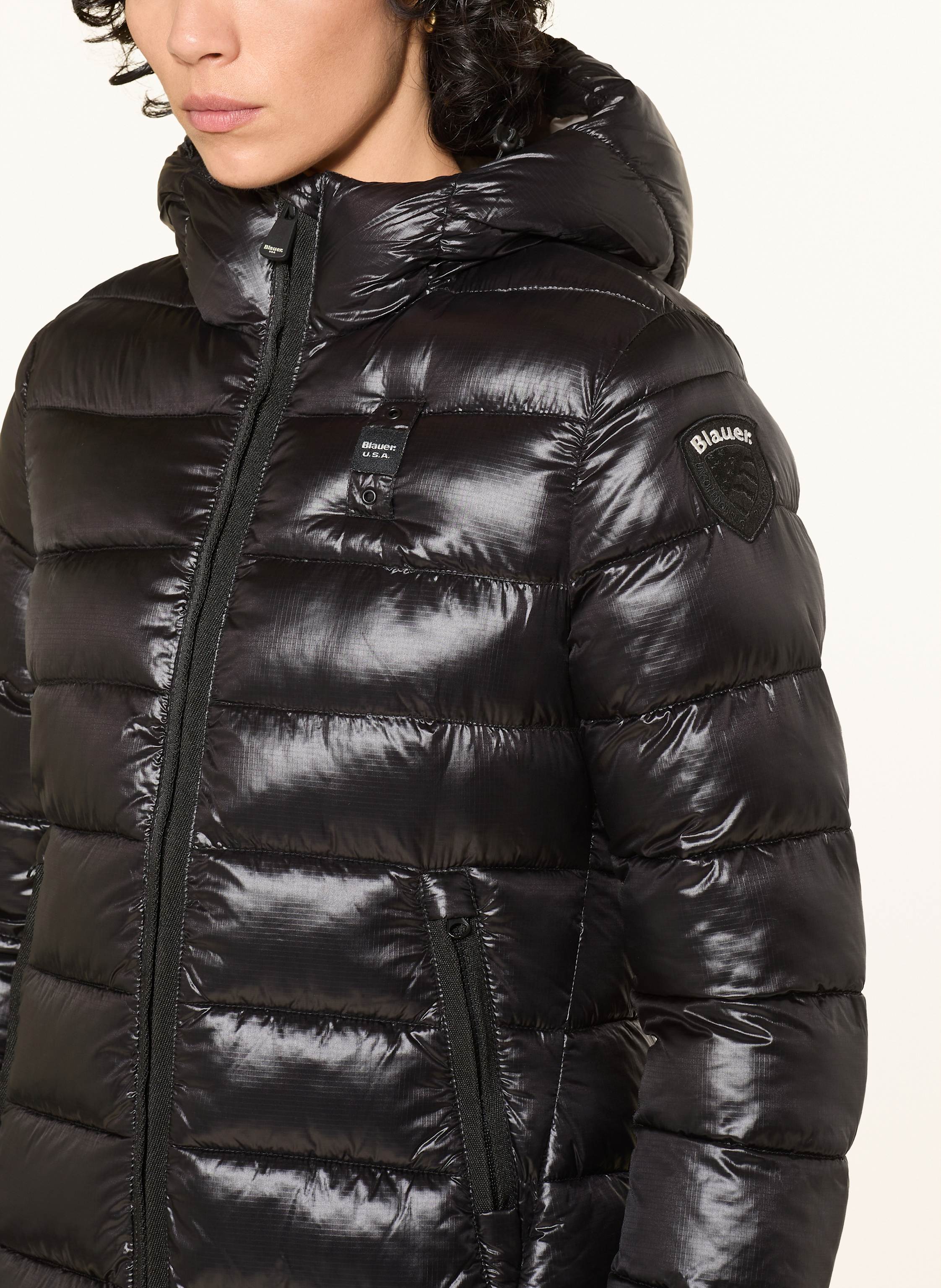 Thumbnail - Blauer Steppmantel Adelaide schwarz