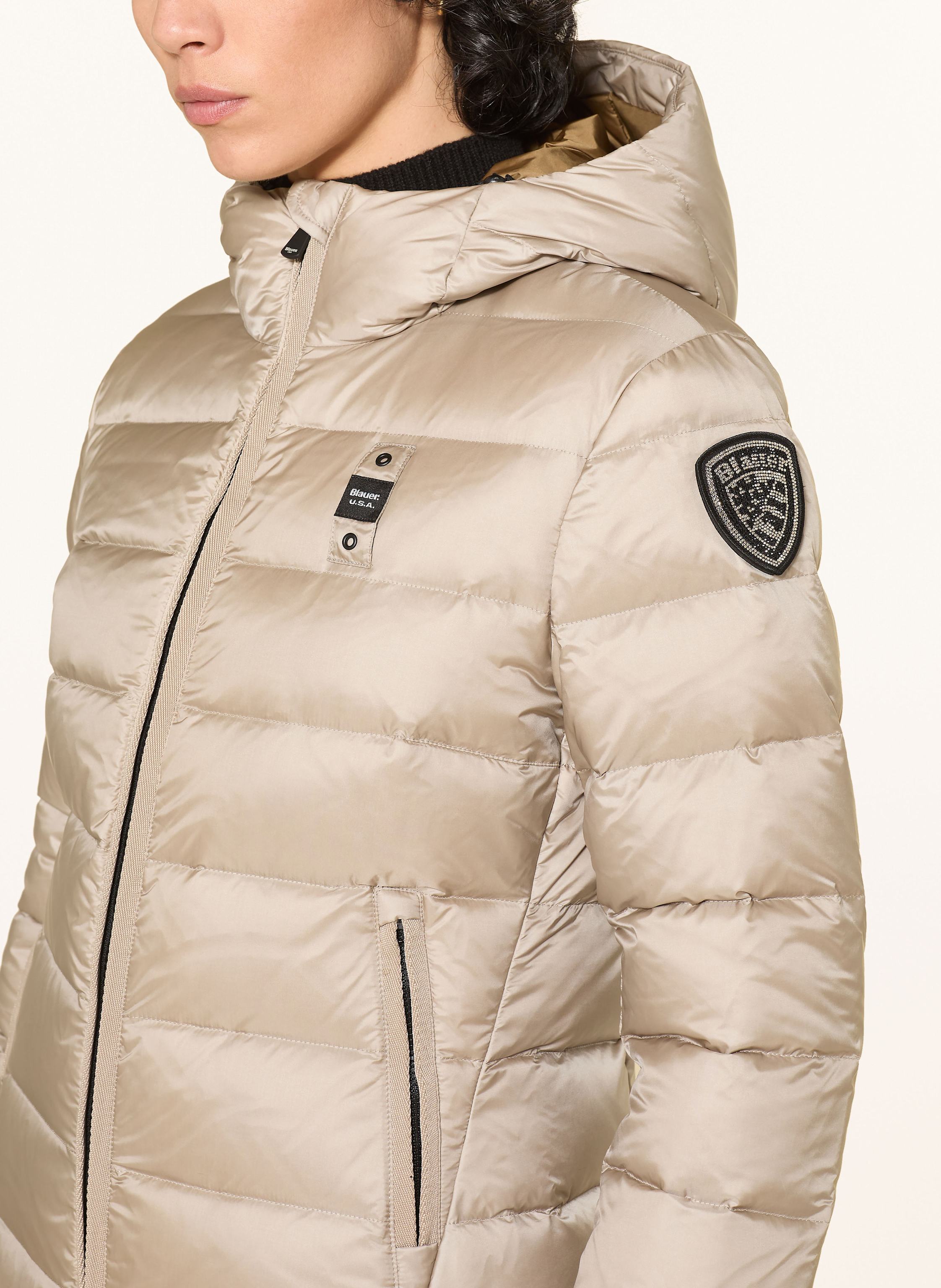 Thumbnail - Blauer Daunenjacke beige