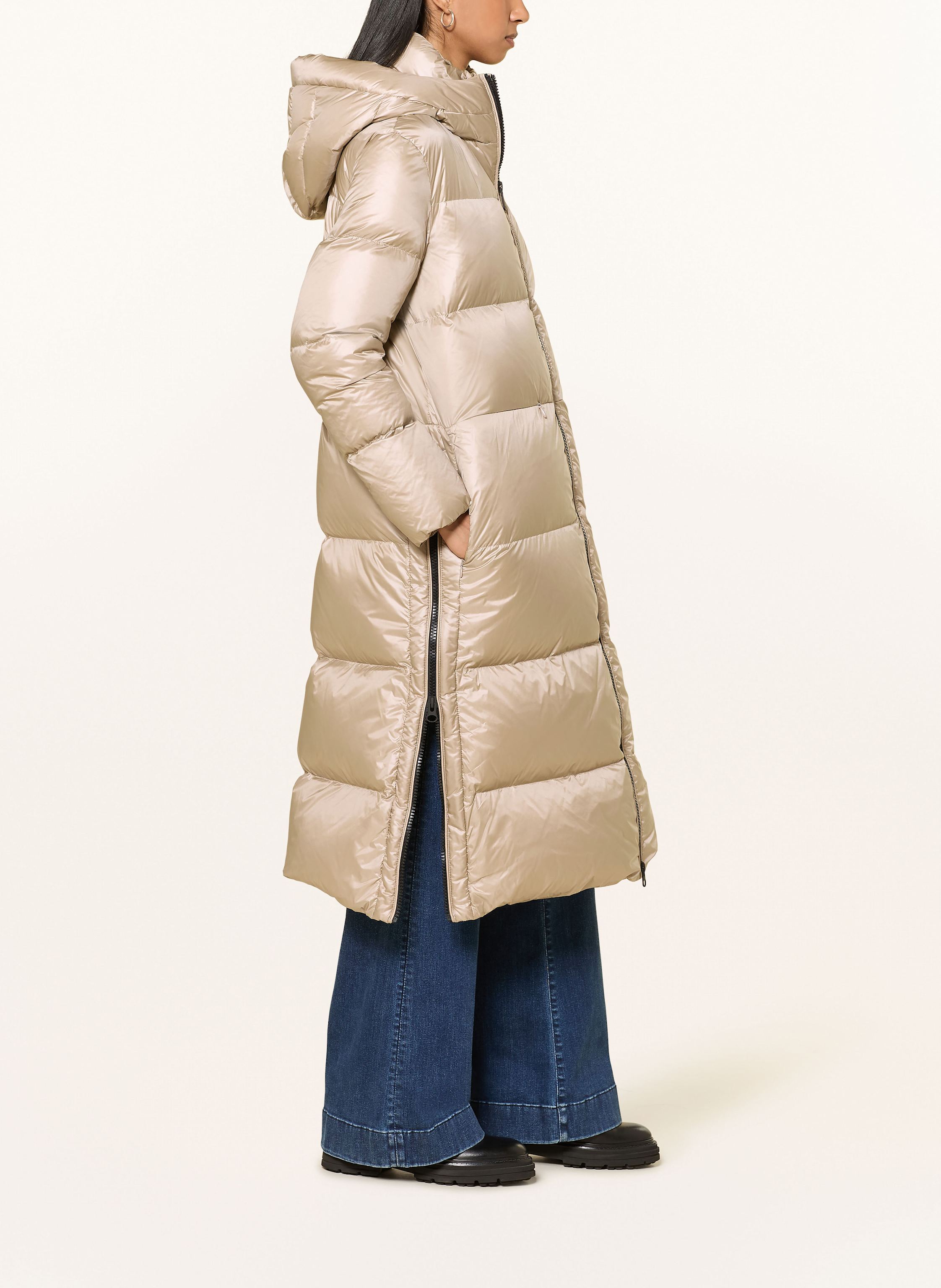 Thumbnail - Blauer Daunenmantel Celia beige