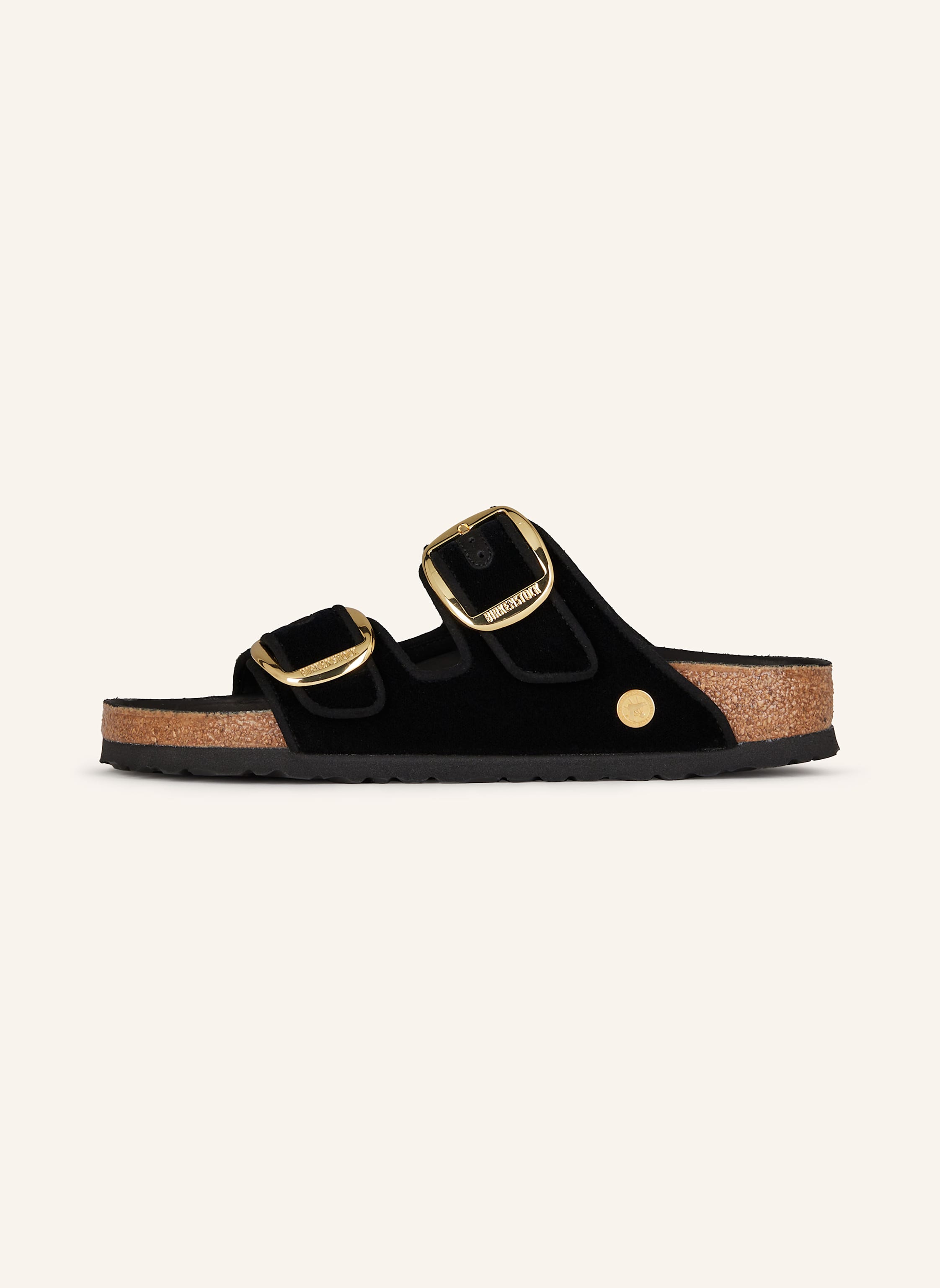 Thumbnail - Birkenstock Pantoletten Arizona Big Buckle Piping Rivet Logo schwarz