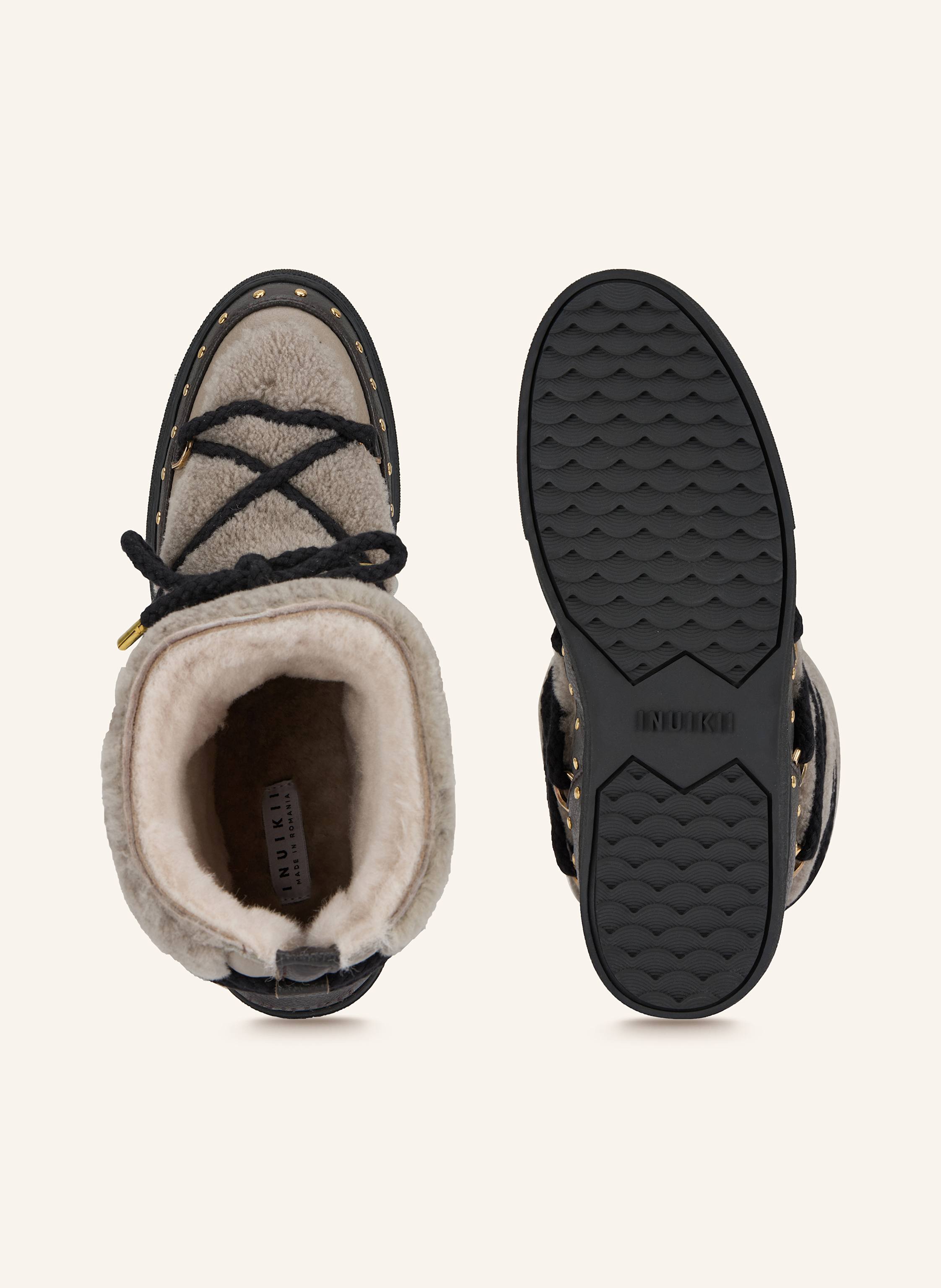 Thumbnail - Inuikii Schnürboots Curly Rock Mit Nieten grau