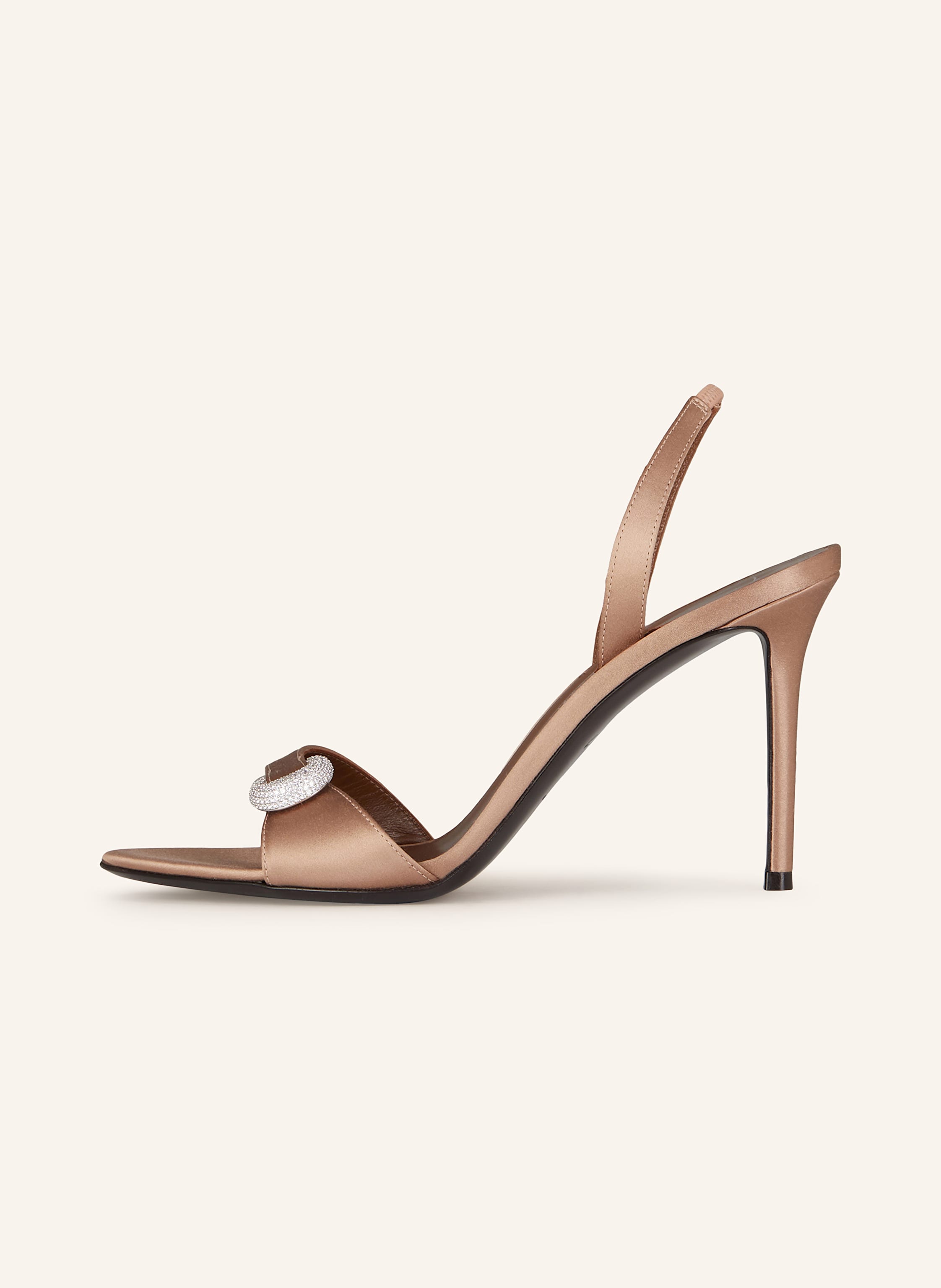 Thumbnail - Giuseppe Zanotti Design Sandaletten Doppiato Mit Schmucksteinen rosegold