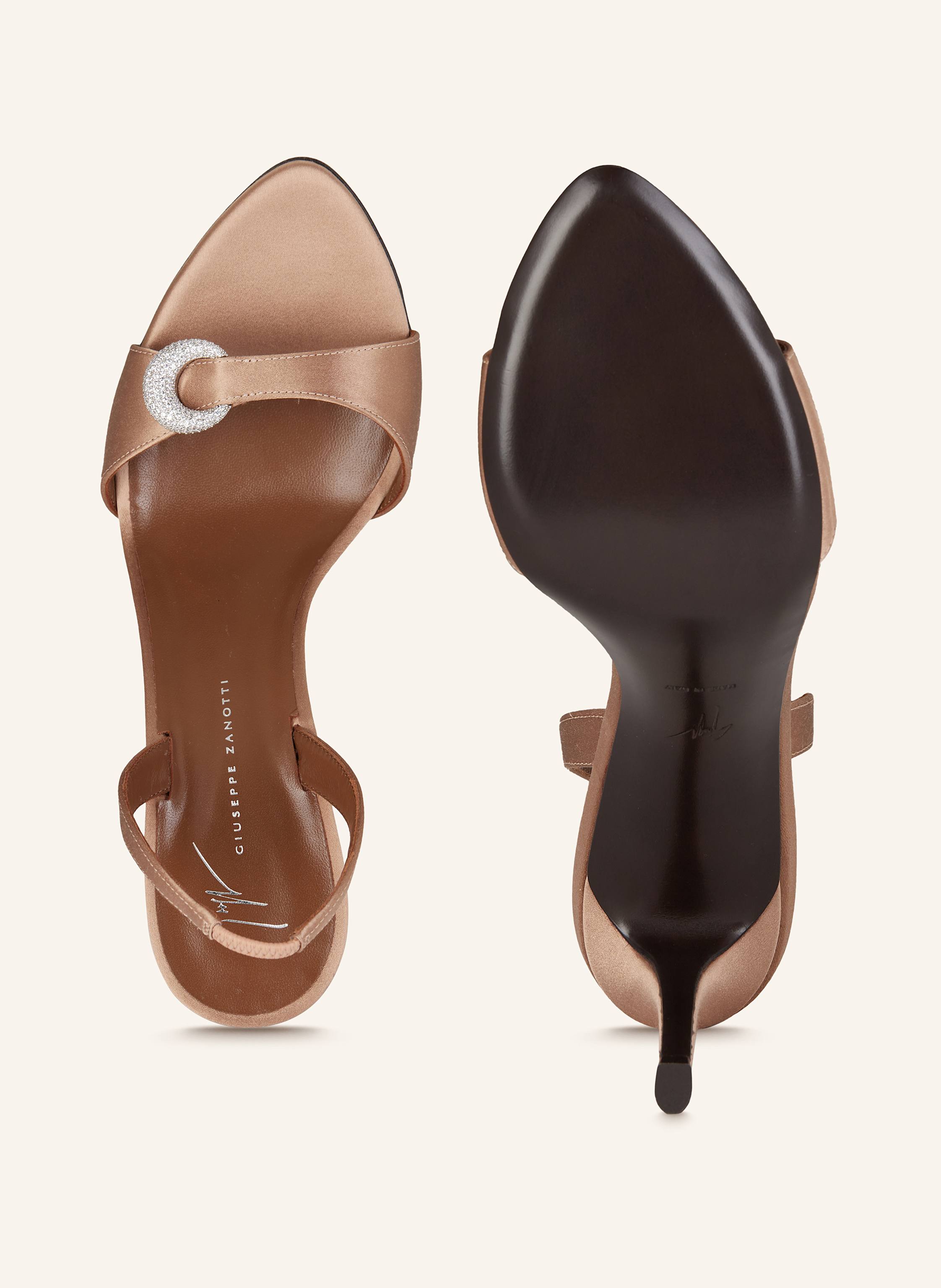 Thumbnail - Giuseppe Zanotti Design Sandaletten Doppiato Mit Schmucksteinen rosegold