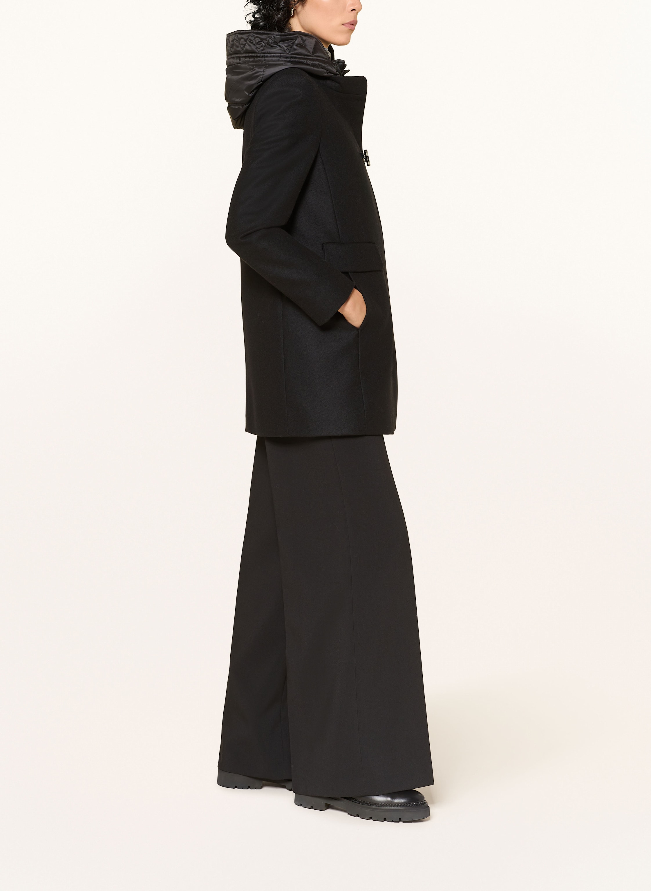 Thumbnail - Fay Wollmantel Mit Blende schwarz