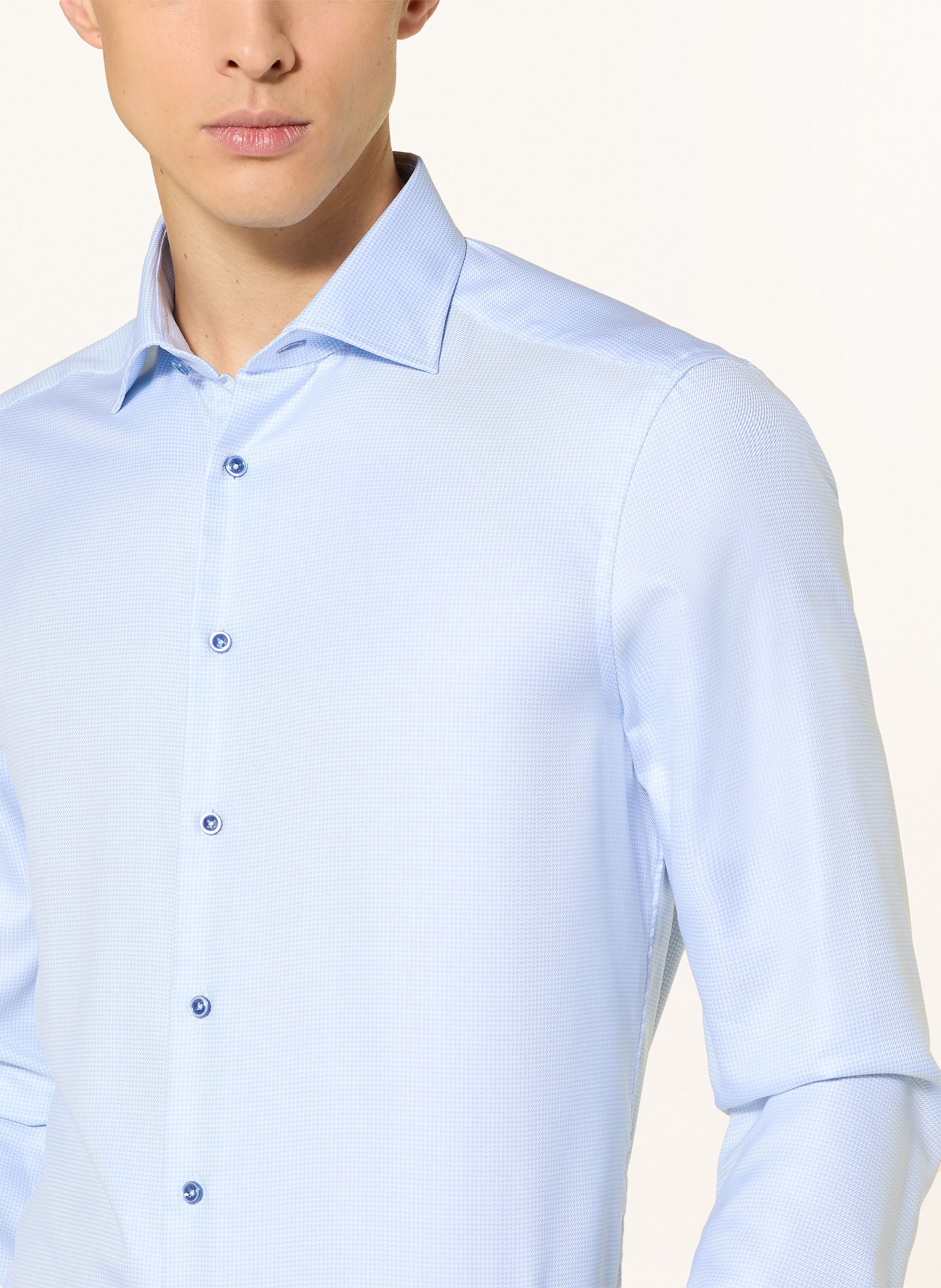 Thumbnail - Stenströms Hemd Slim Fit blau