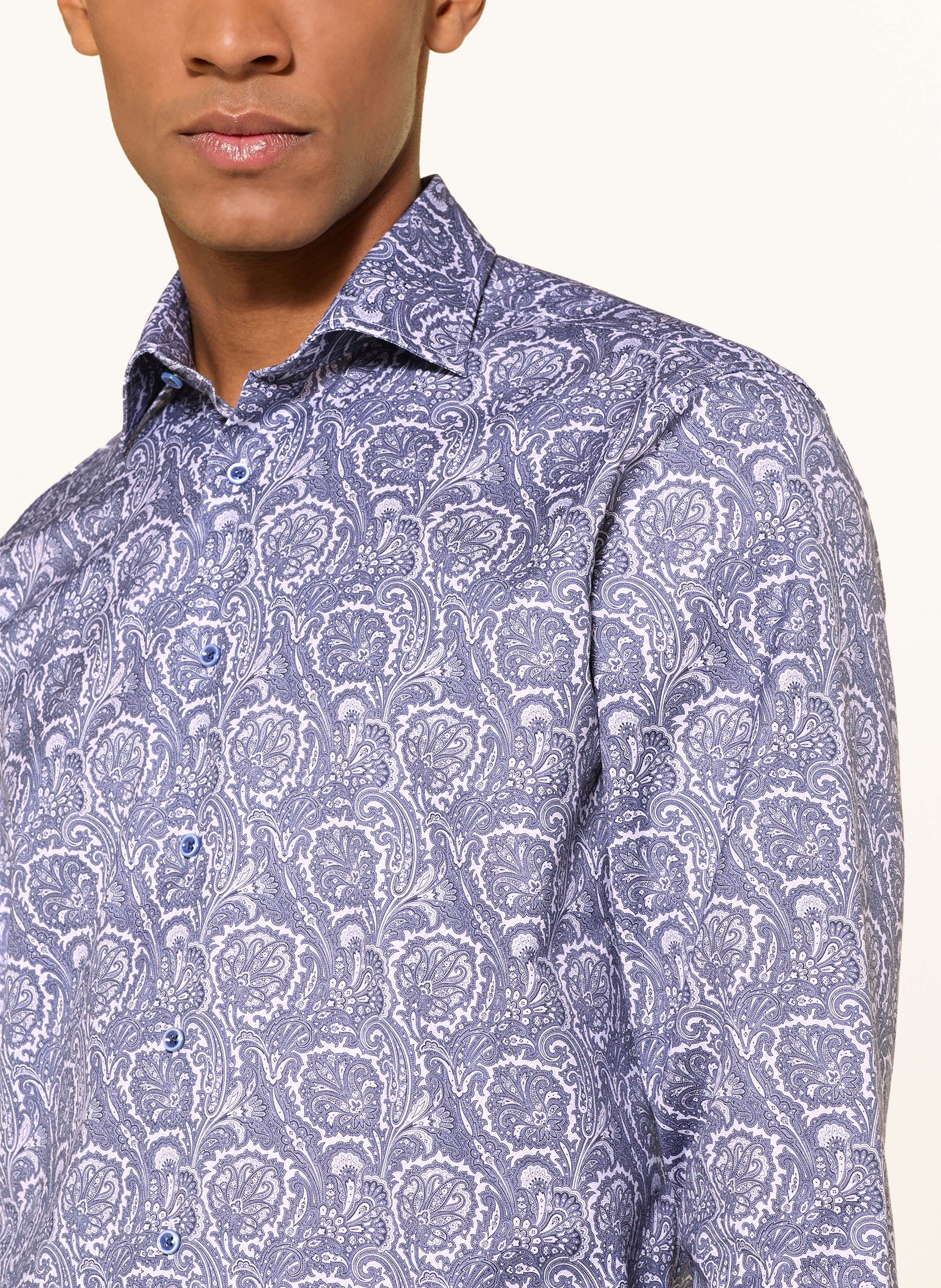 Thumbnail - Stenströms Hemd Regular Fit blau
