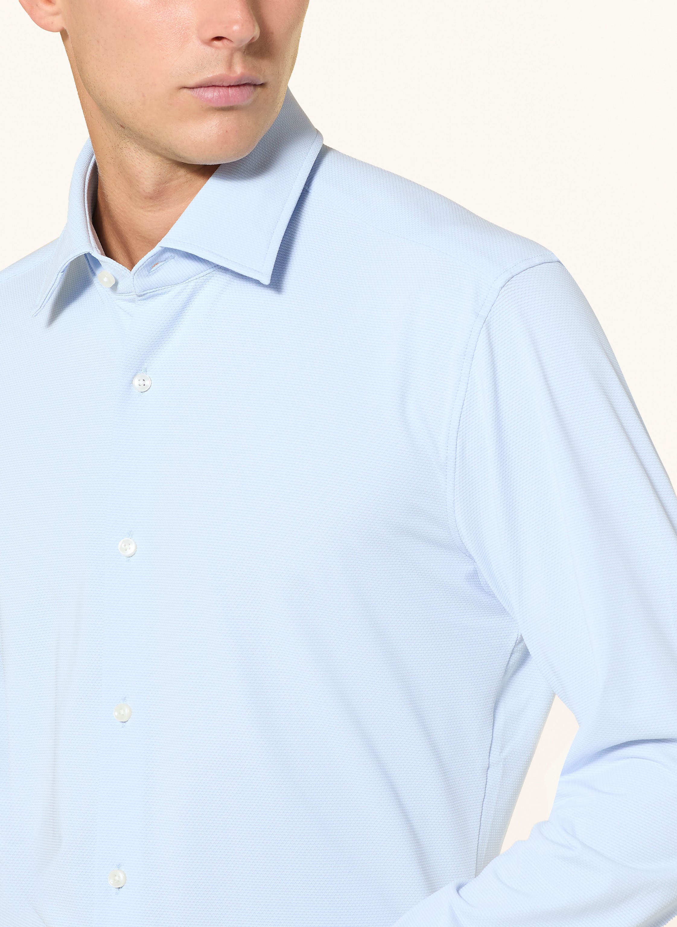 Thumbnail - Boss Jerseyhemd Hank Slim Fit blau
