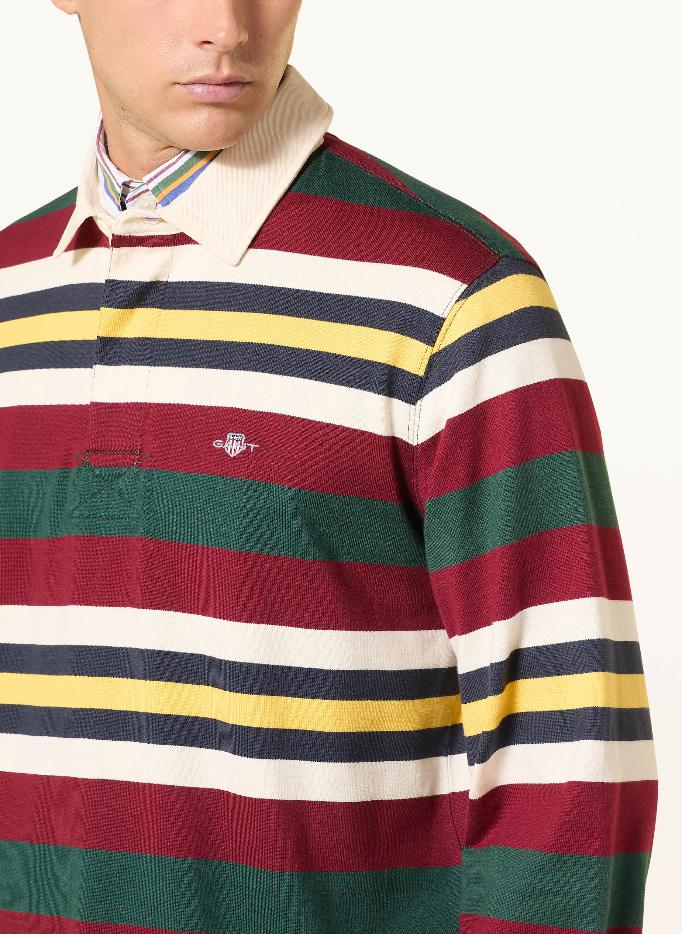 Thumbnail - Gant Strick-Rugbyshirt gruen