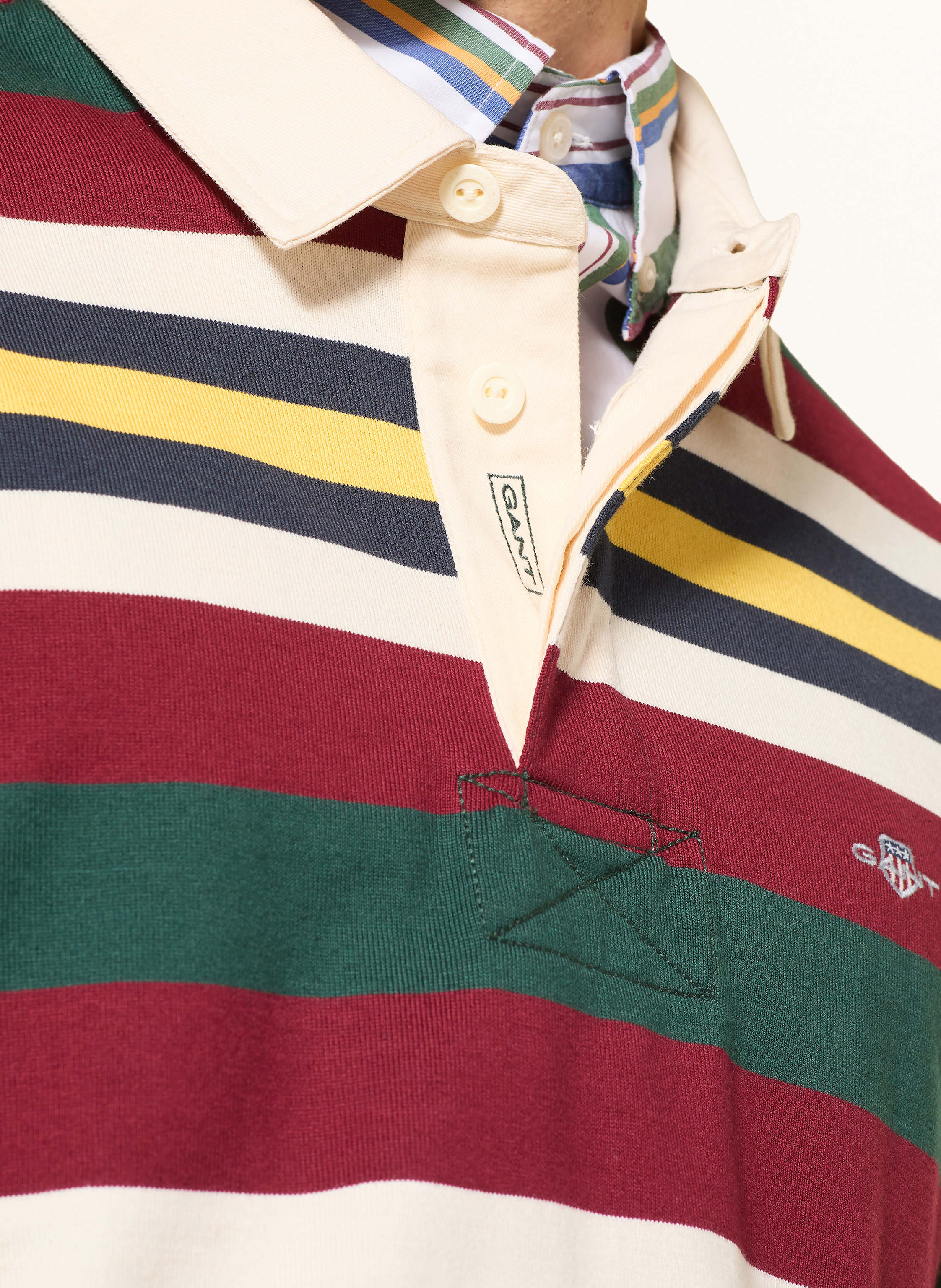 Thumbnail - Gant Strick-Rugbyshirt gruen