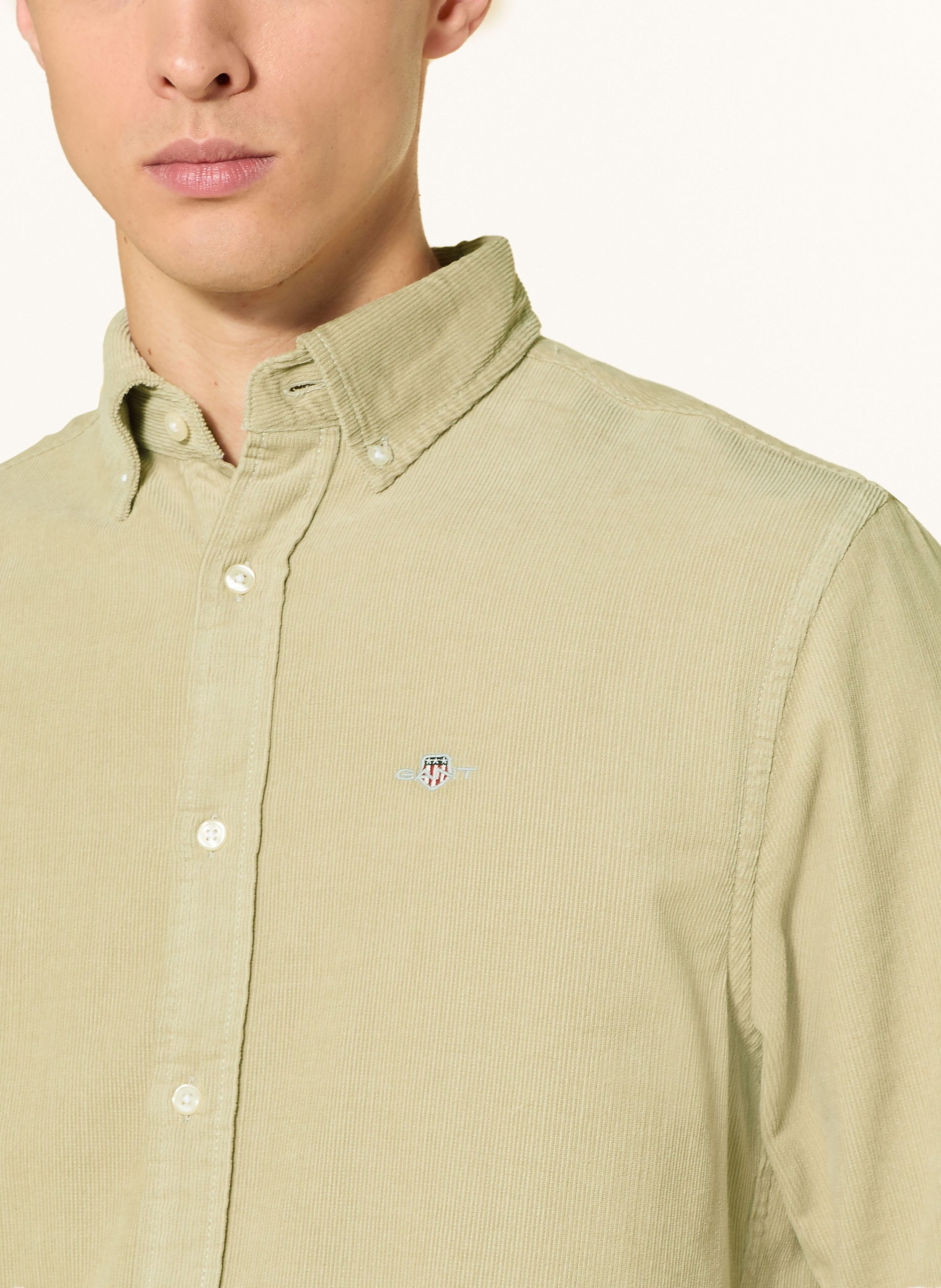 Thumbnail - Gant Cordhemd Regular Fit beige
