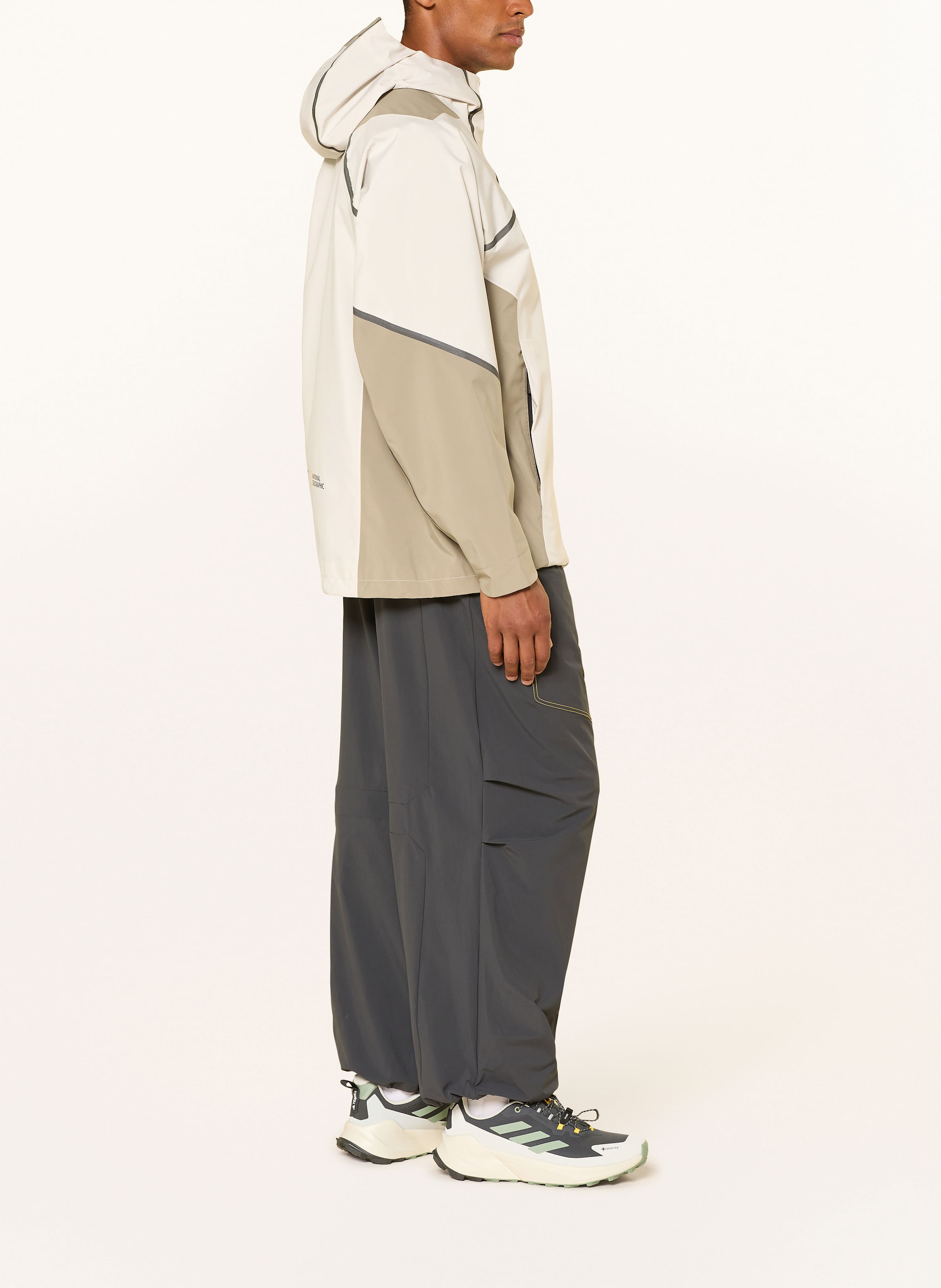 Thumbnail - Adidas Terrex Regenjacke Nat Geo Climaproof grau