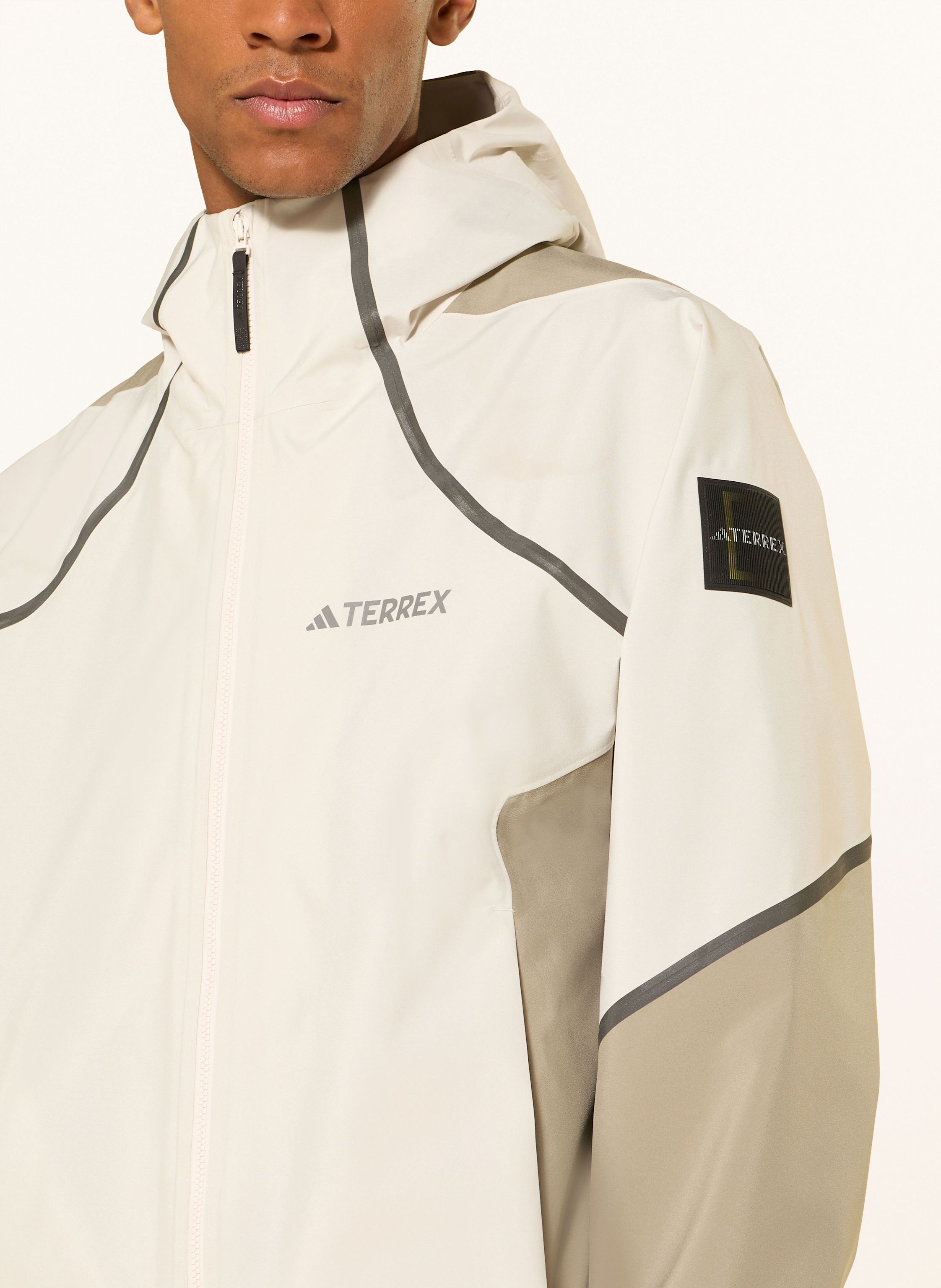 Thumbnail - Adidas Terrex Regenjacke Nat Geo Climaproof grau