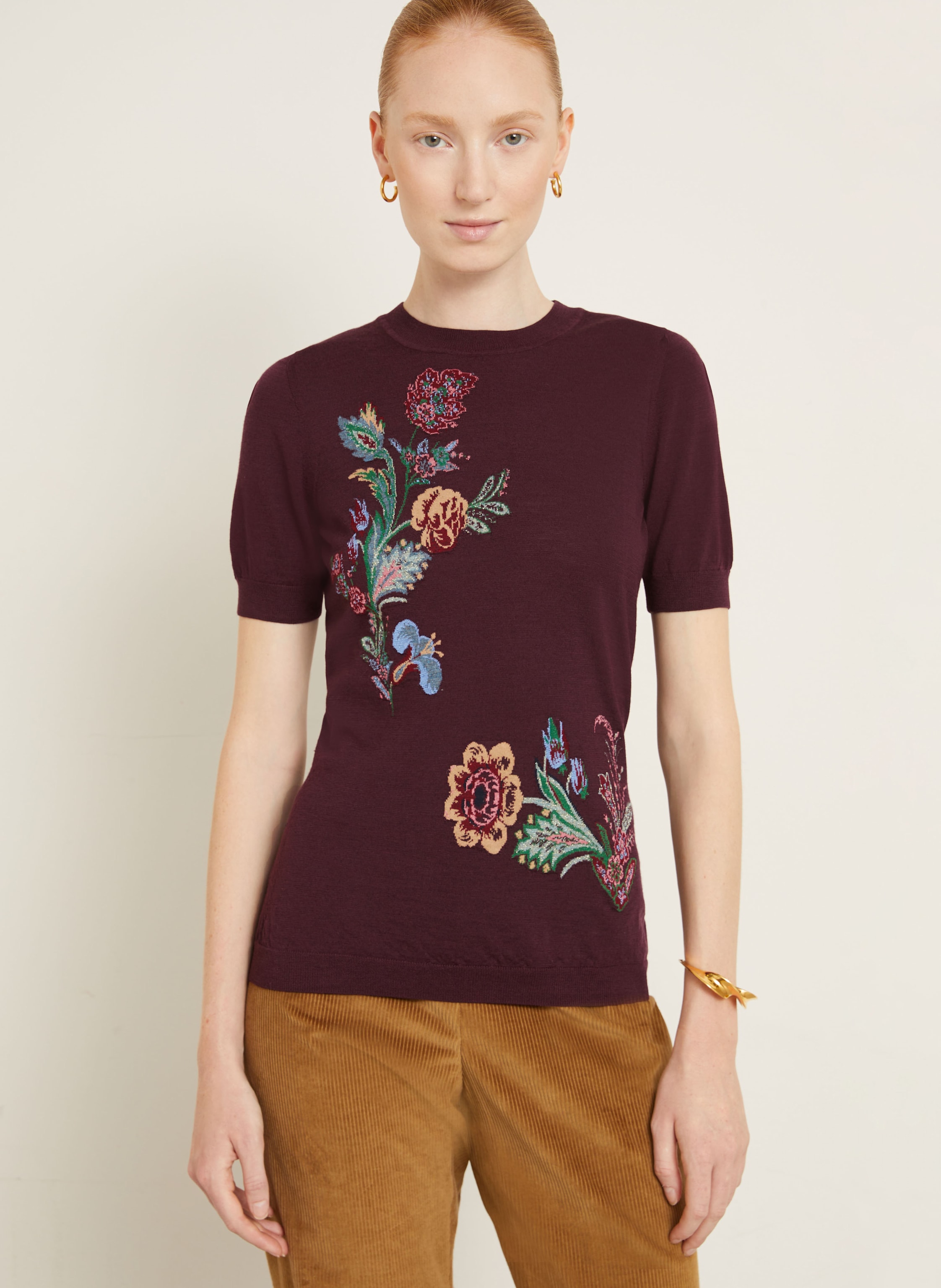 Thumbnail - Etro Strickshirt Mit Glitzergarn rot