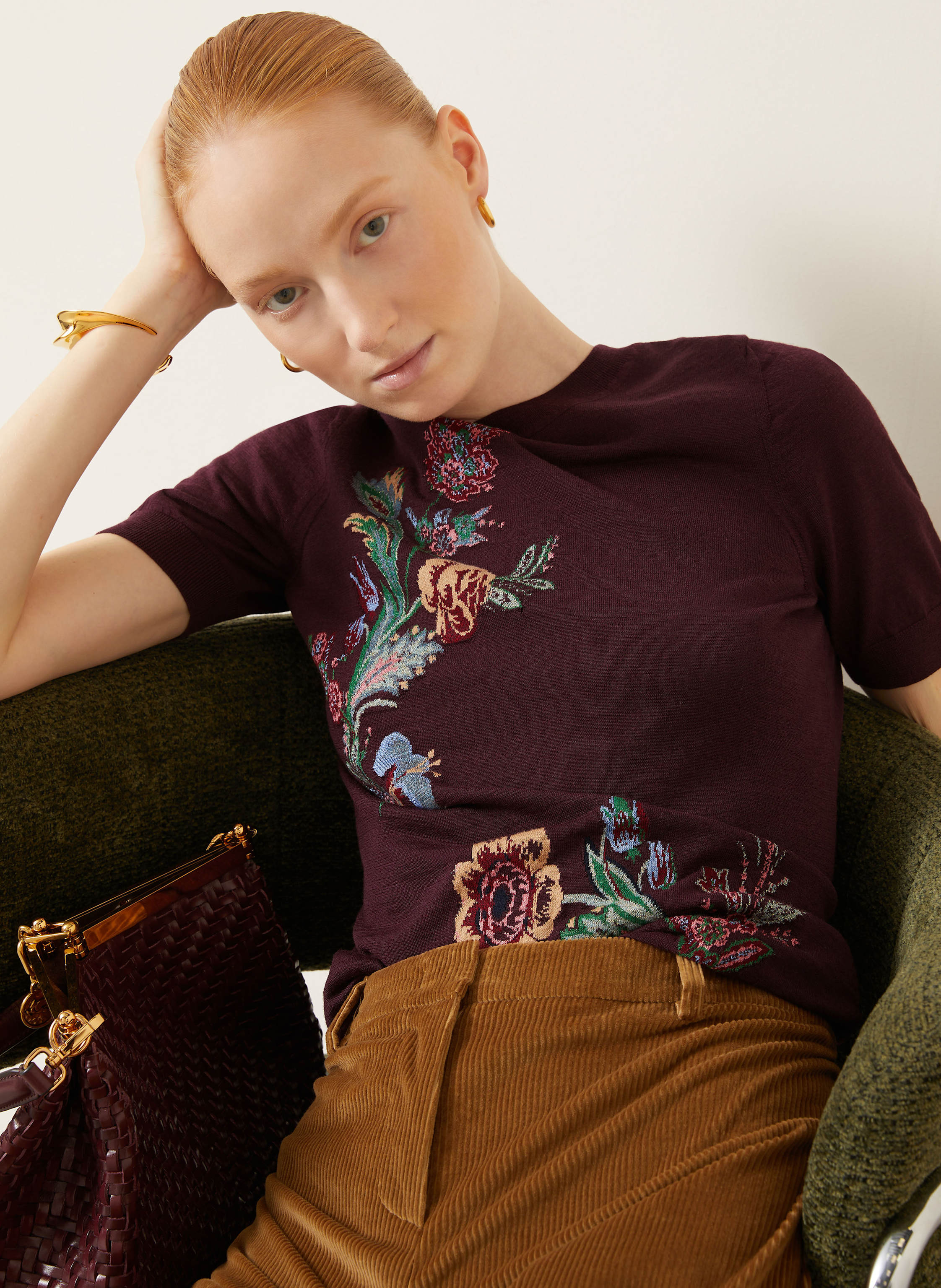 Thumbnail - Etro Strickshirt Mit Glitzergarn rot