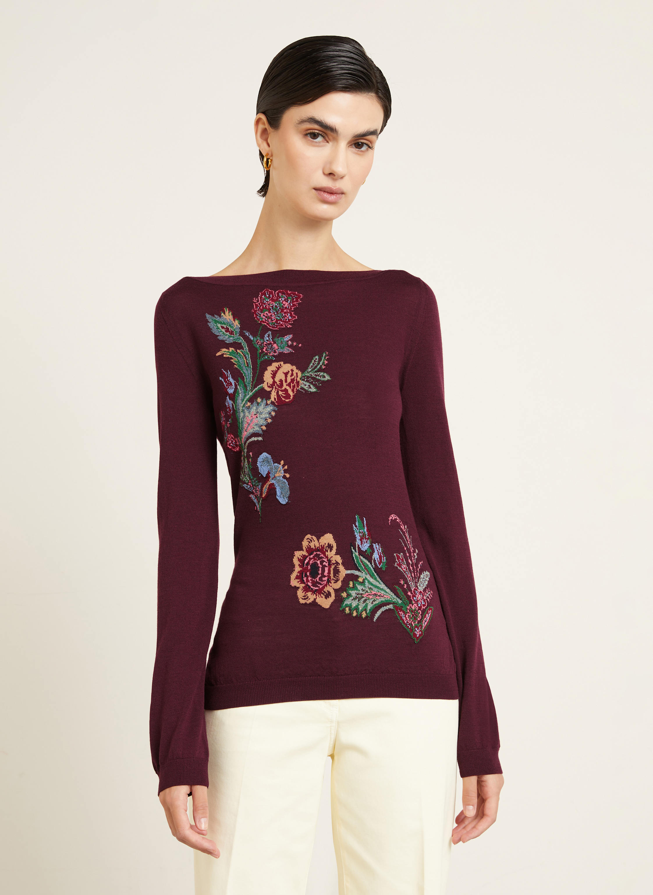 Thumbnail - Etro Pullover Mit Glitzergarn rot