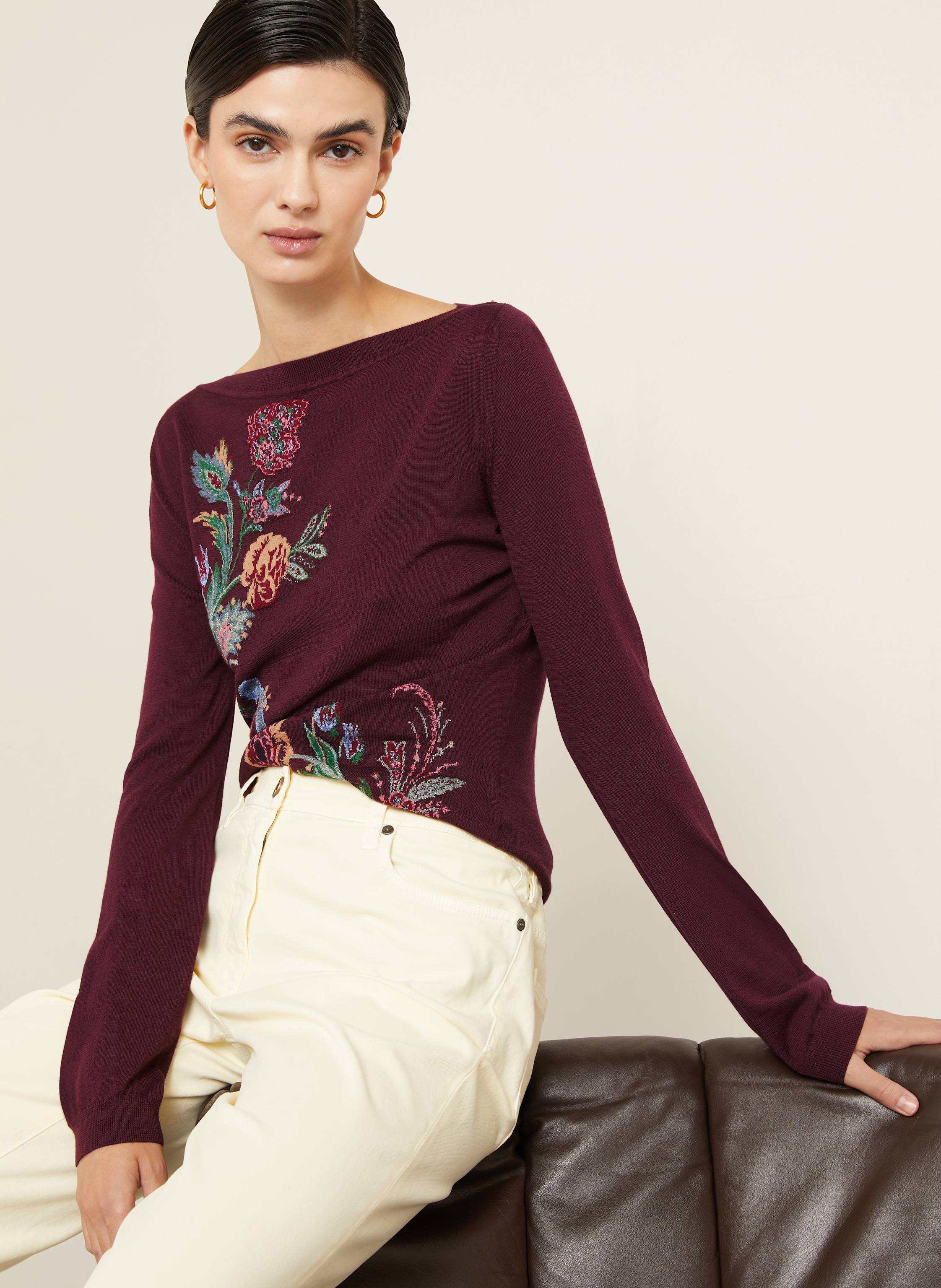 Thumbnail - Etro Pullover Mit Glitzergarn rot