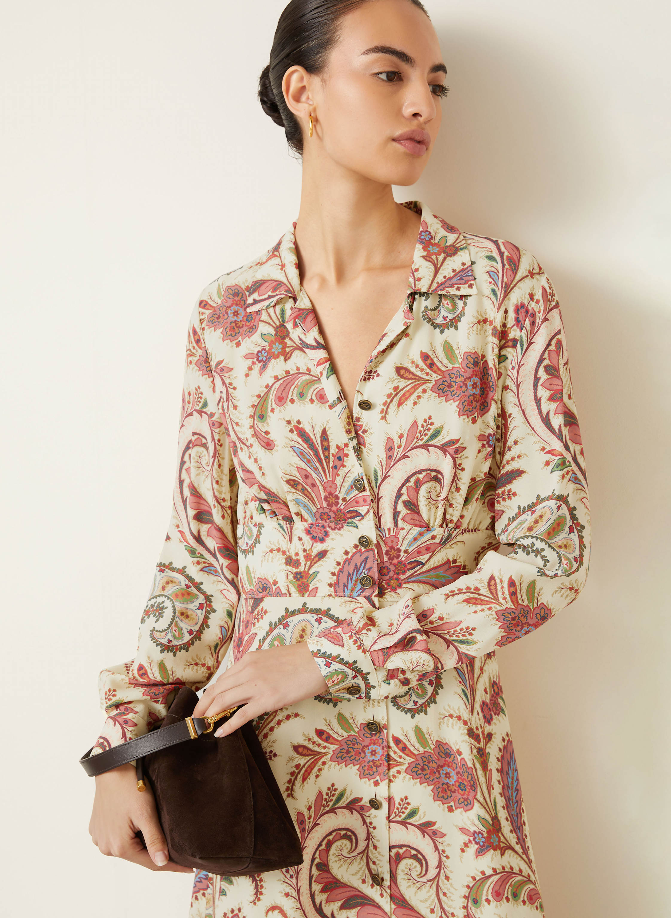 Thumbnail - Etro Hemdblusenkleid beige