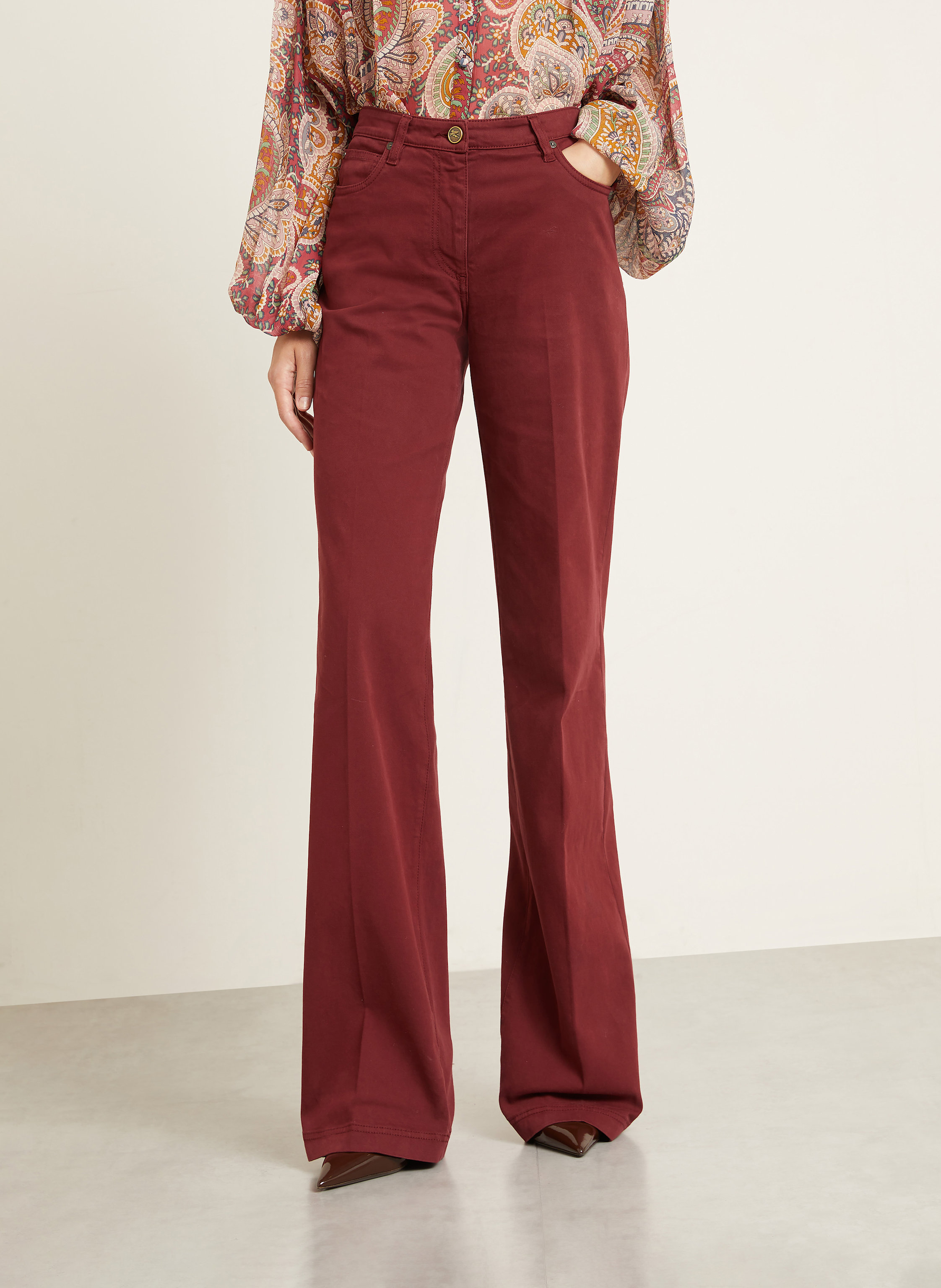 Thumbnail - Etro Bootcut Jeans rot