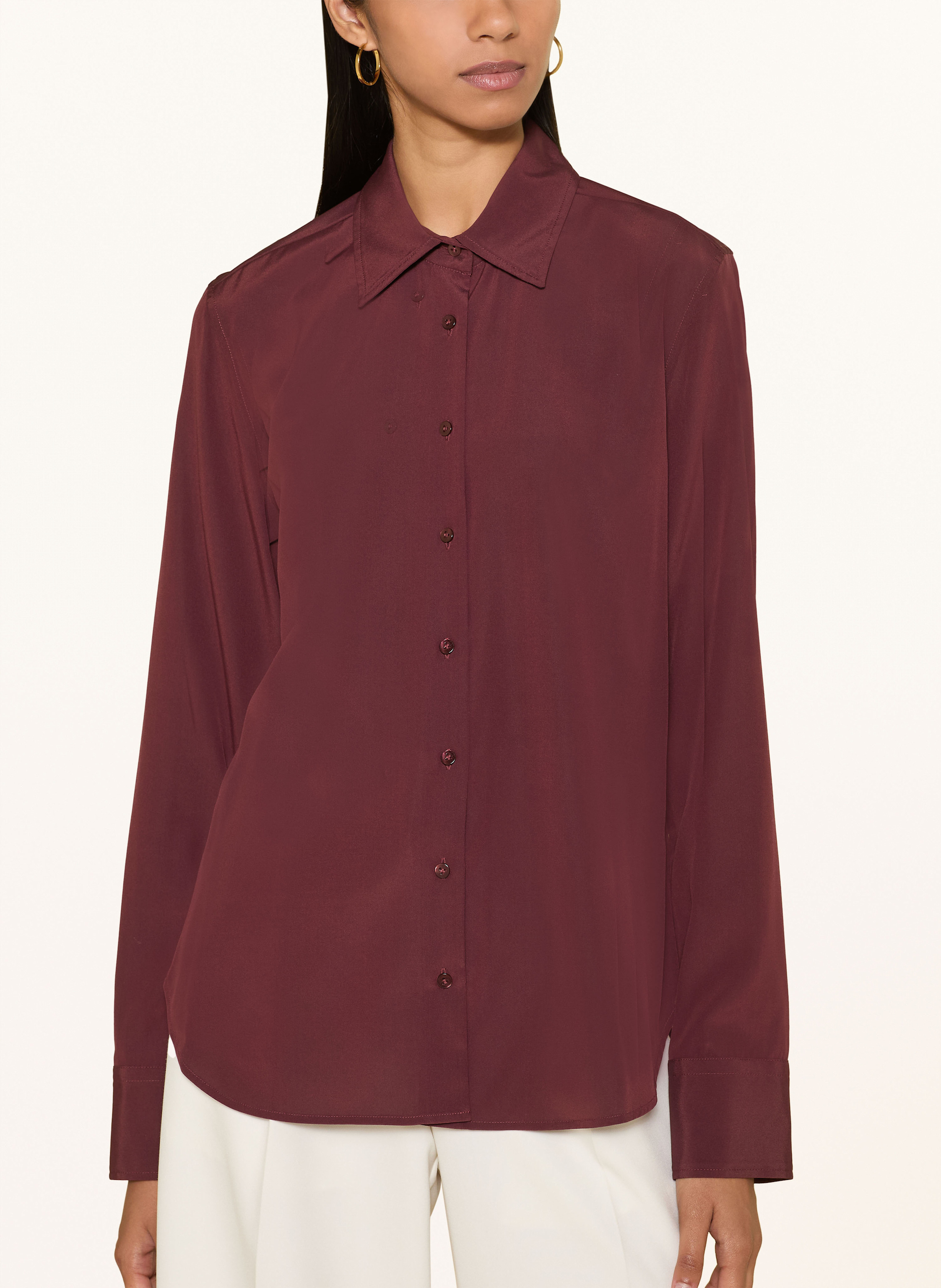 Thumbnail - Van Laack Seidenbluse Vl-Cellai-Xx Mit Abnehmbarer Schluppe rot