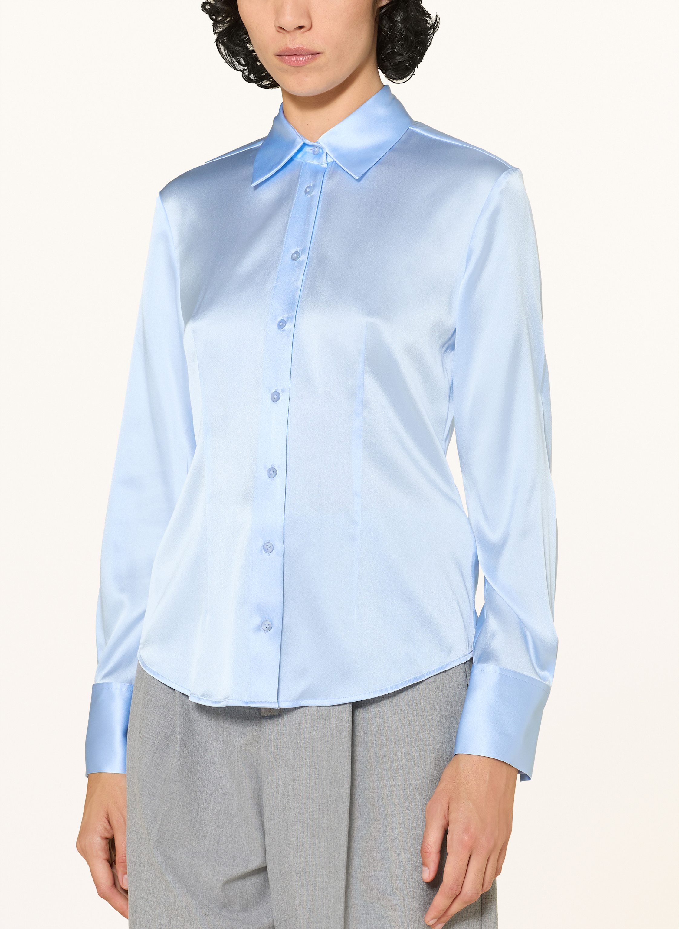 Thumbnail - Van Laack Hemdbluse Vl-Uliz-Xx Aus Seide blau