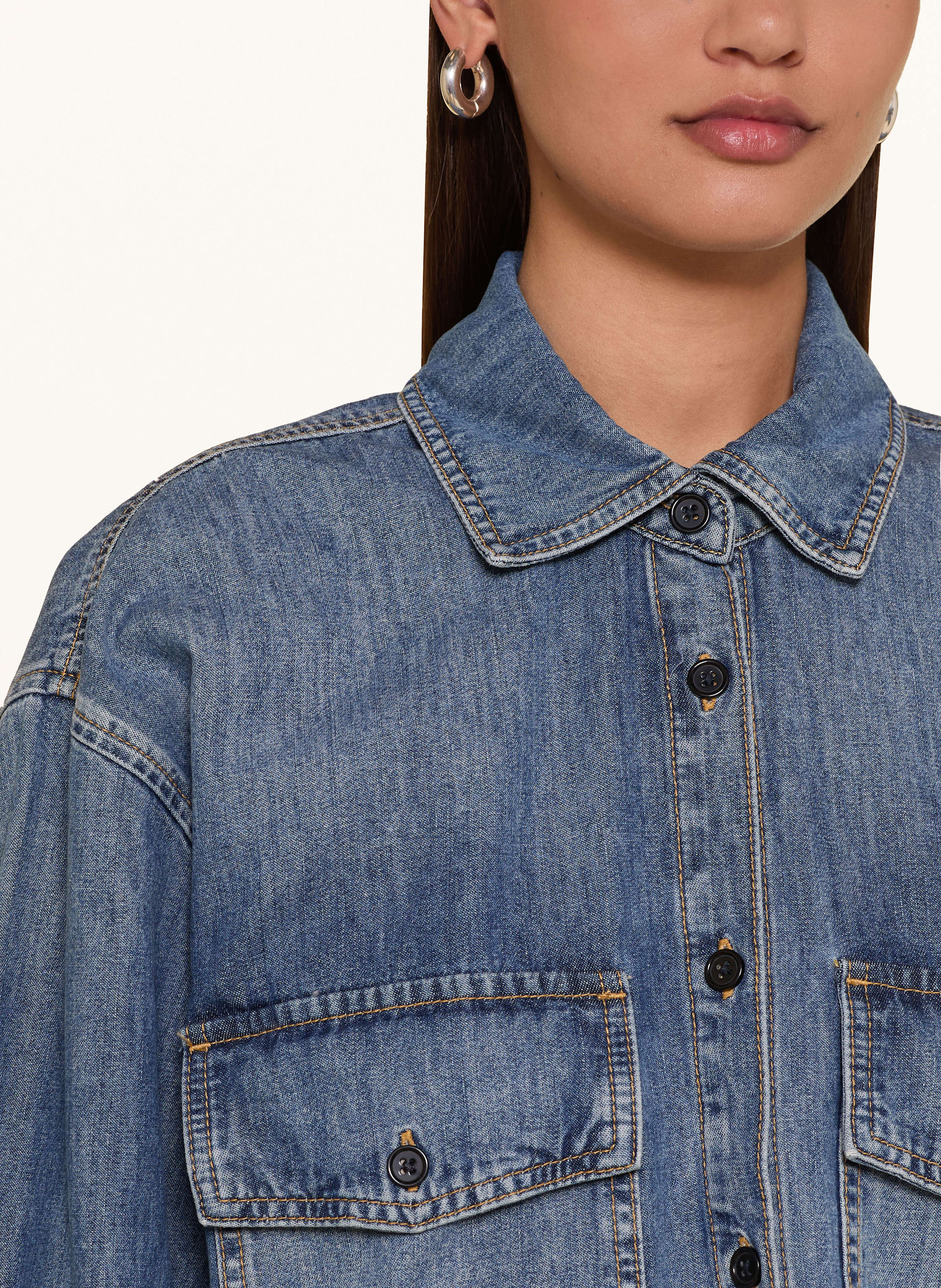 Thumbnail - Joop! Jeans Jeansbluse Ulrica blau