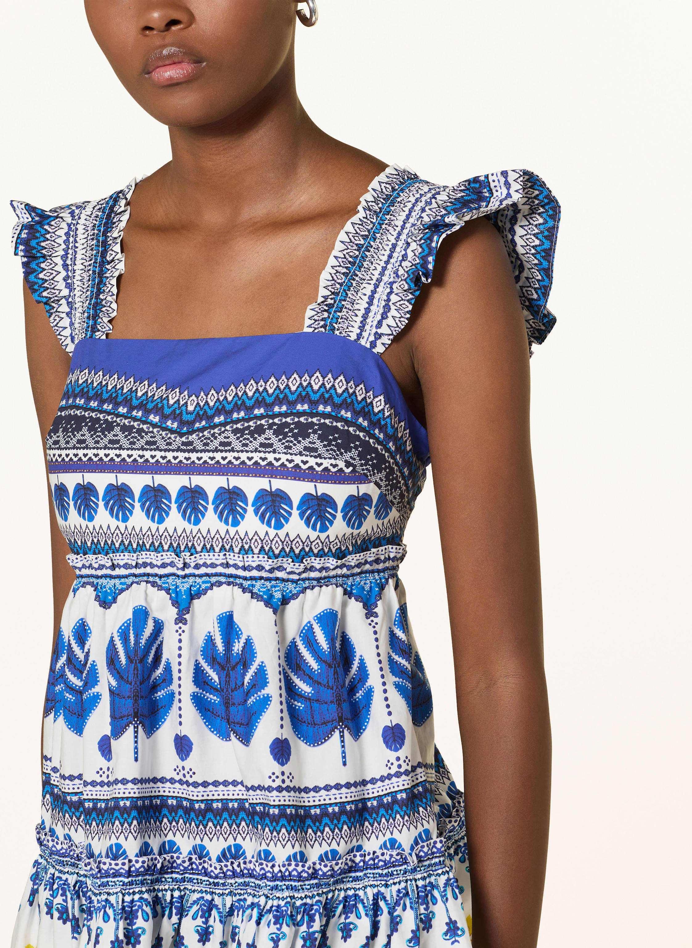 Thumbnail - Farm Rio Kleid Zuli Mit Rüschen blau