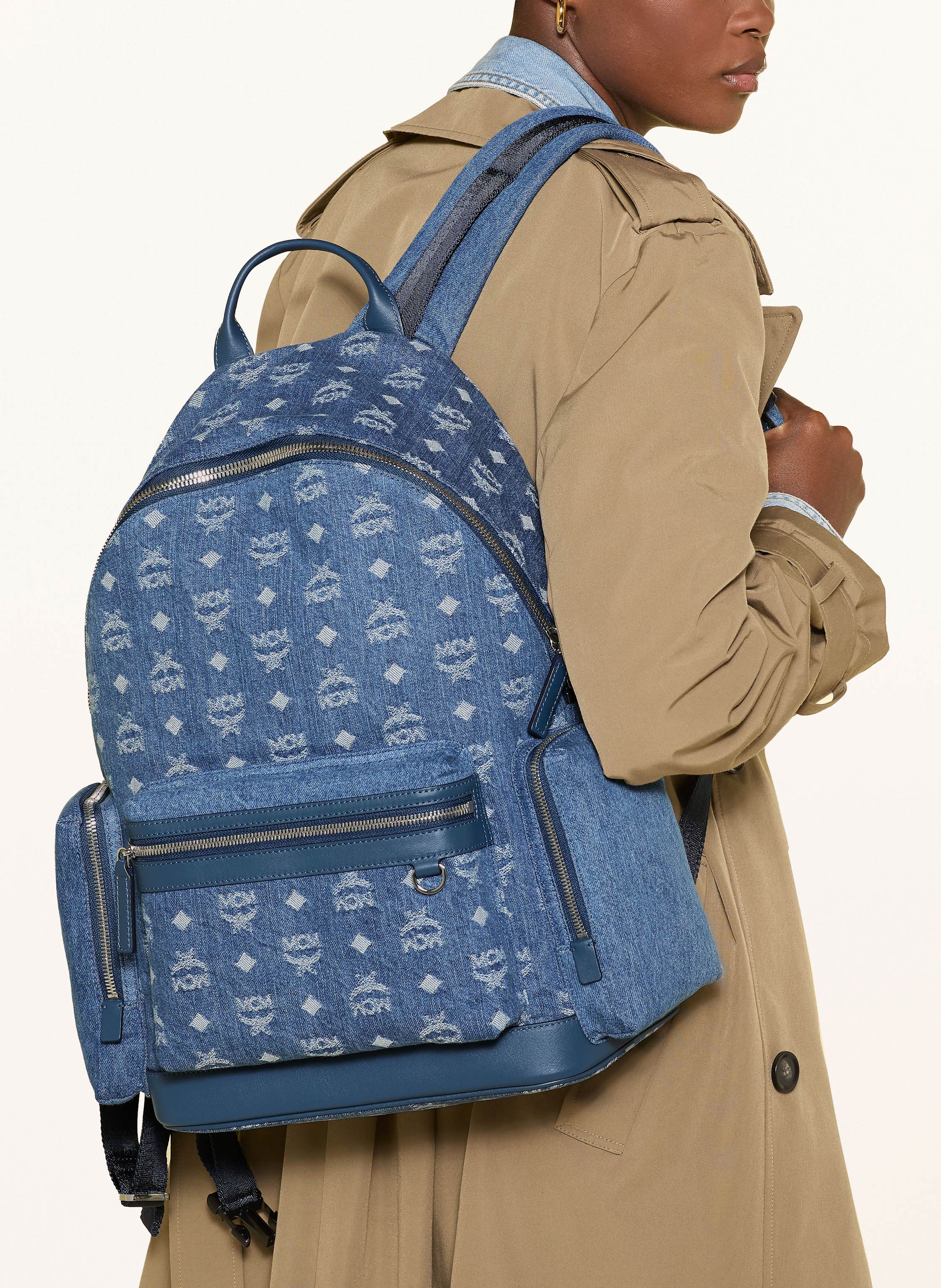 Thumbnail - Mcm Rucksack Stark Medium blau