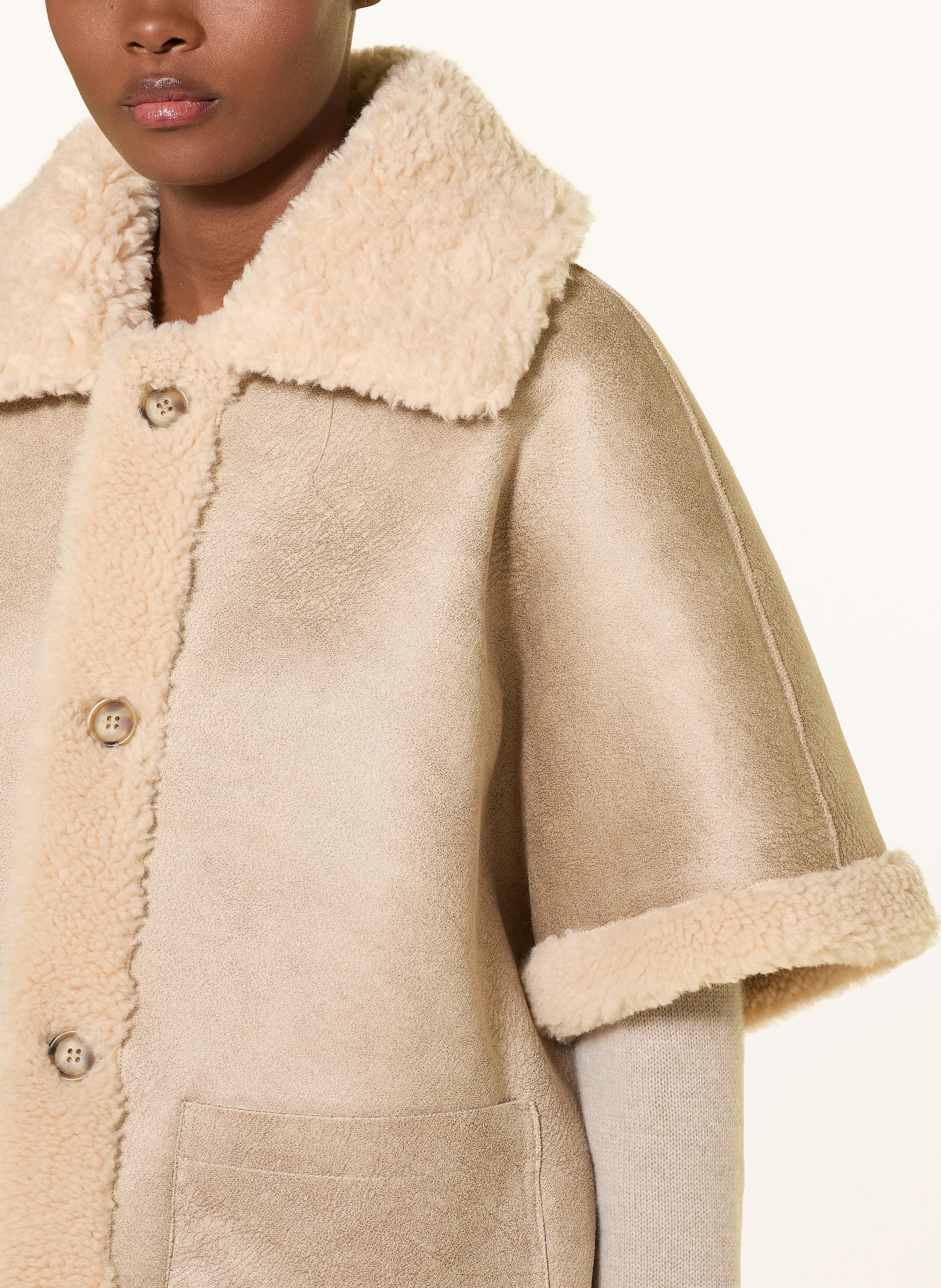Thumbnail - Mrs & Hugs Teddyfell-Jacke Zum Wenden beige
