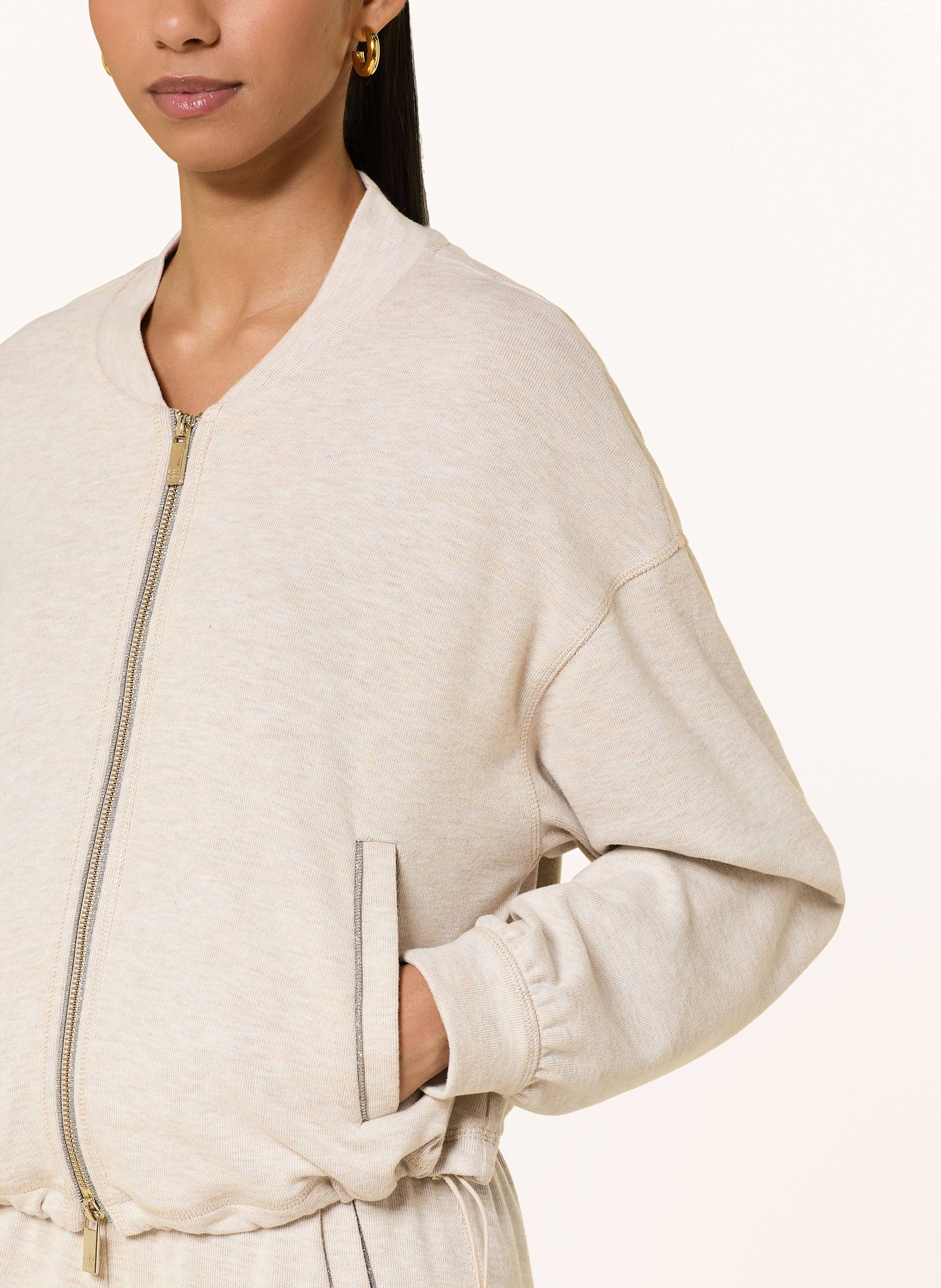 Thumbnail - Riani Sweatjacke Mit Glitzergarn beige