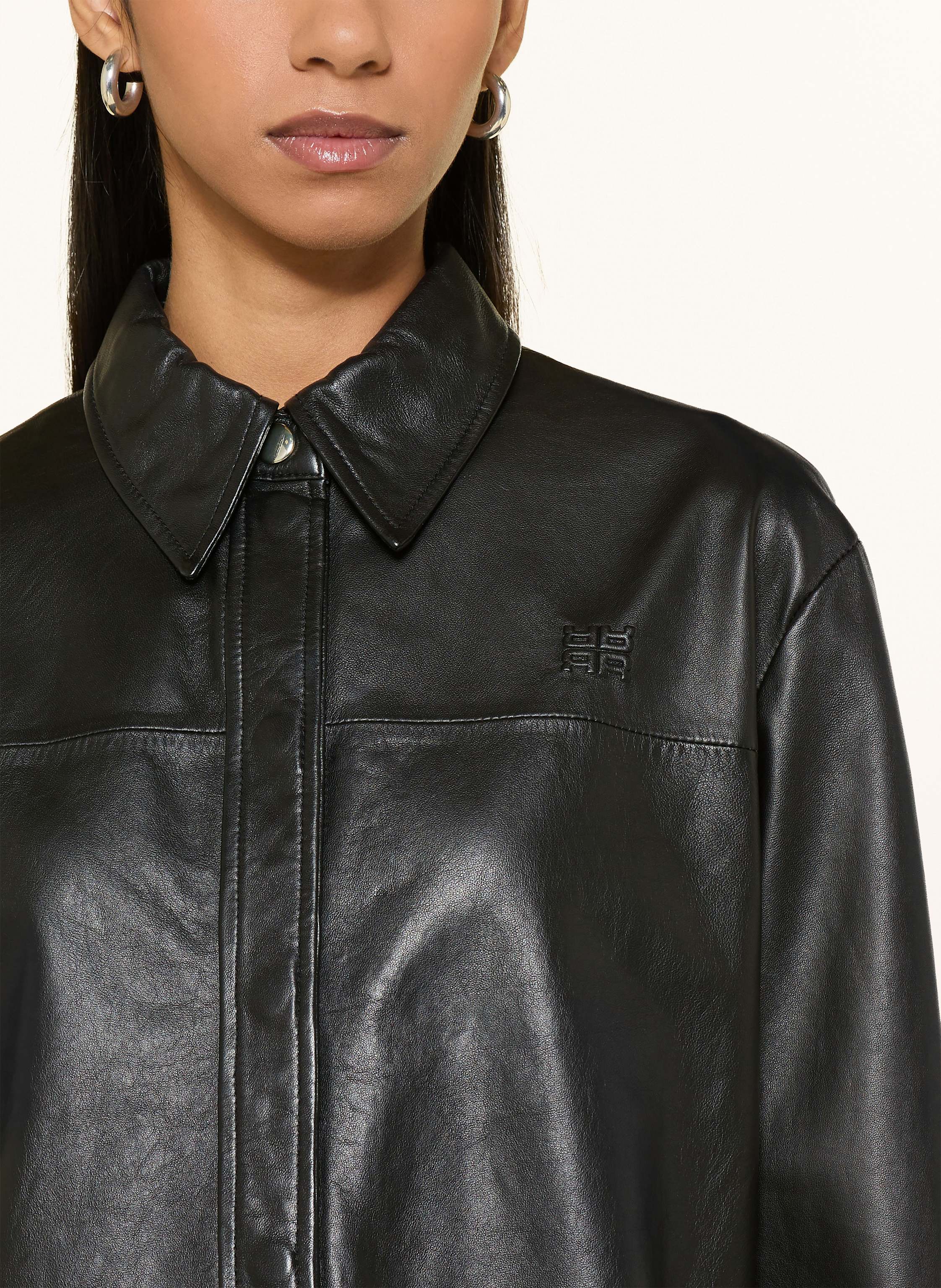 Thumbnail - Riani Lederbluse Mit Abnehmbarer Schluppe schwarz