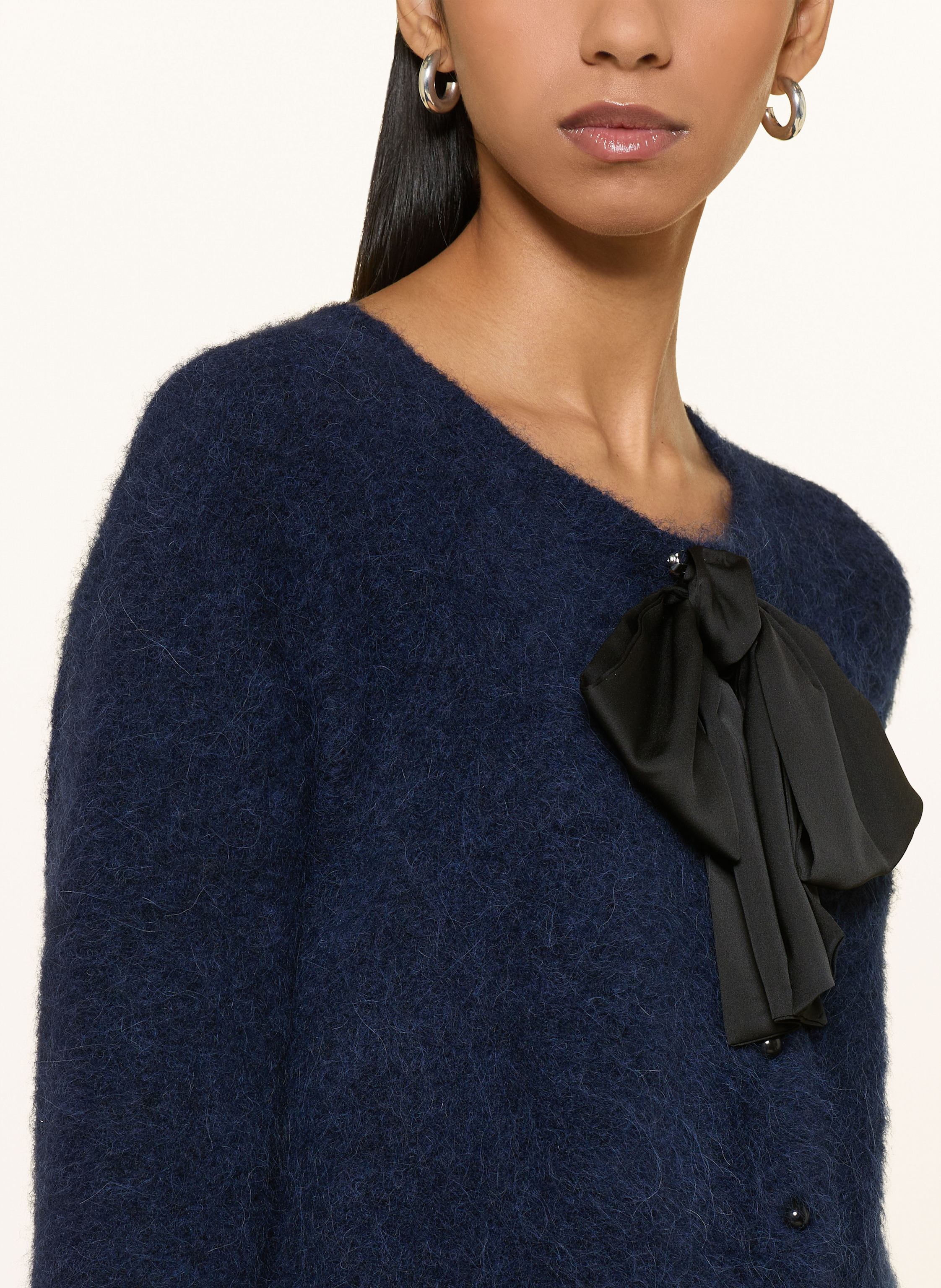 Thumbnail - Riani Cropped-Strickjacke Aus Alpaka blau