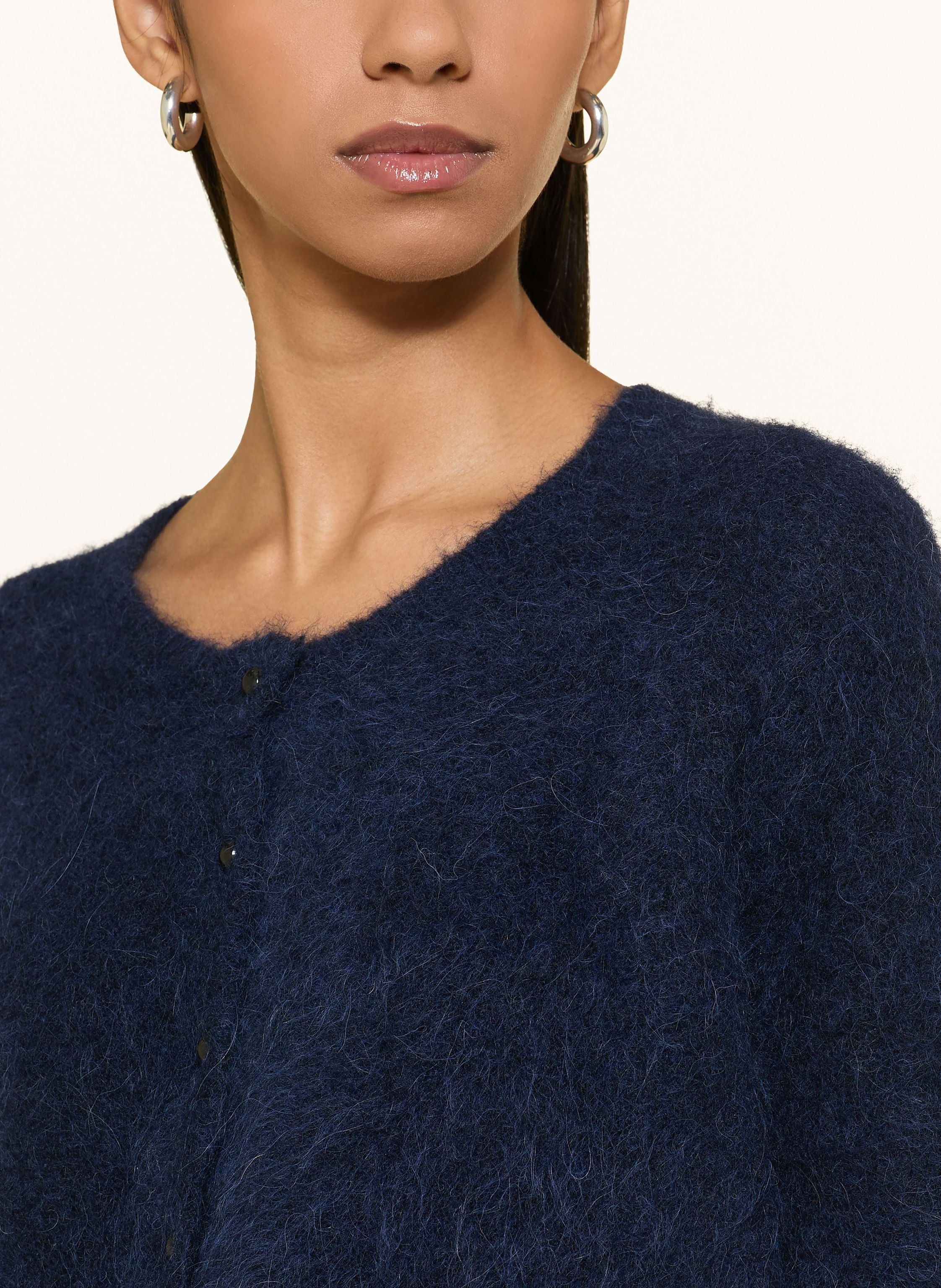 Thumbnail - Riani Cropped-Strickjacke Aus Alpaka blau