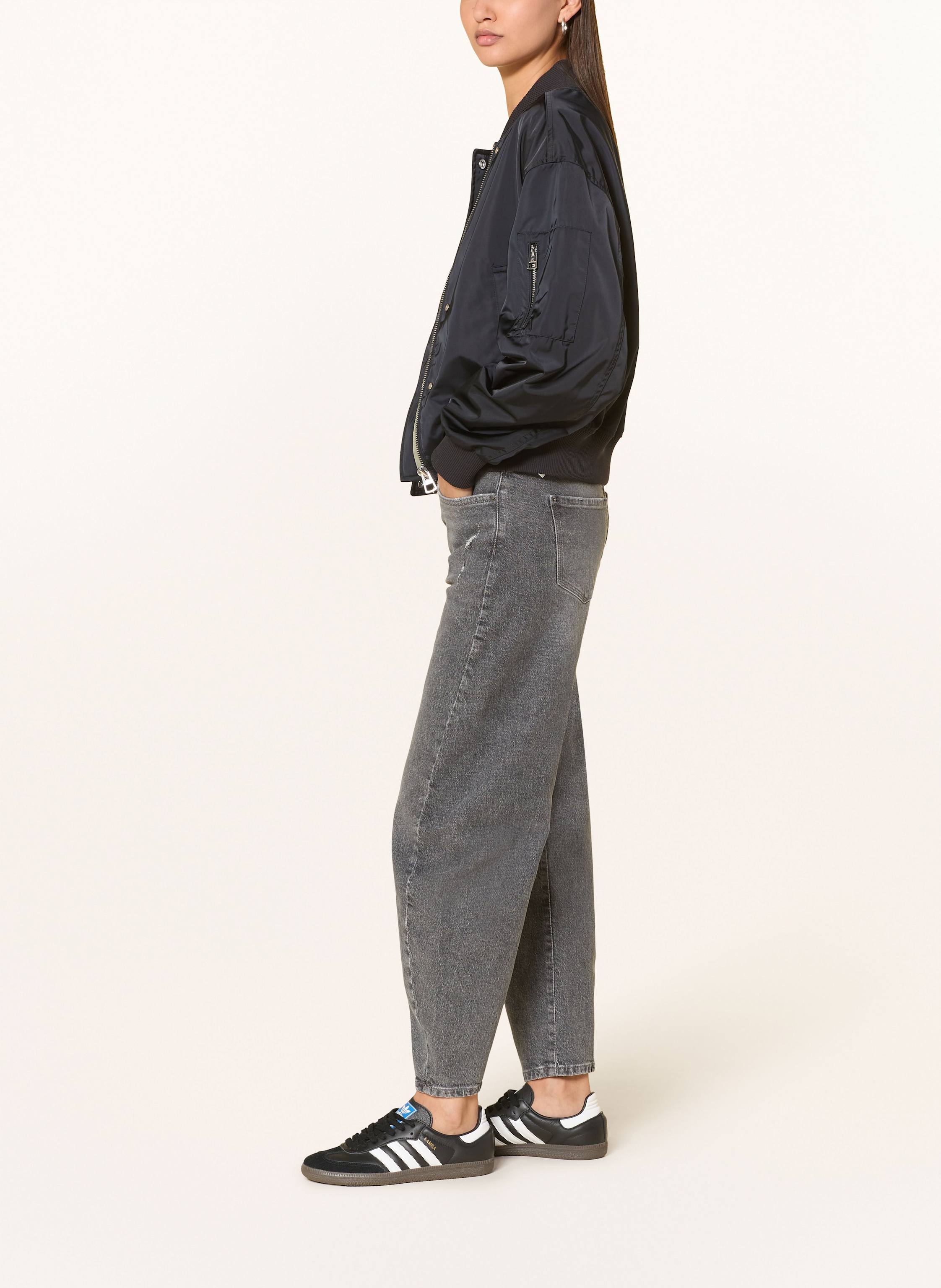 Thumbnail - Pnts Barrel Jeans grau