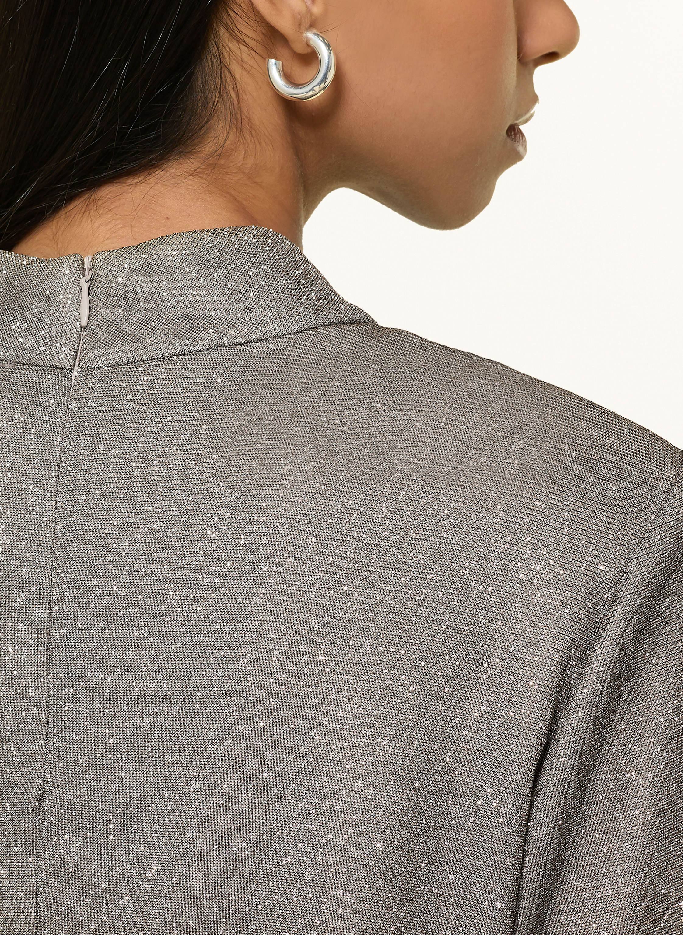 Thumbnail - Riani Blusenshirt Mit Glitzergarn Und Cut-Out braun