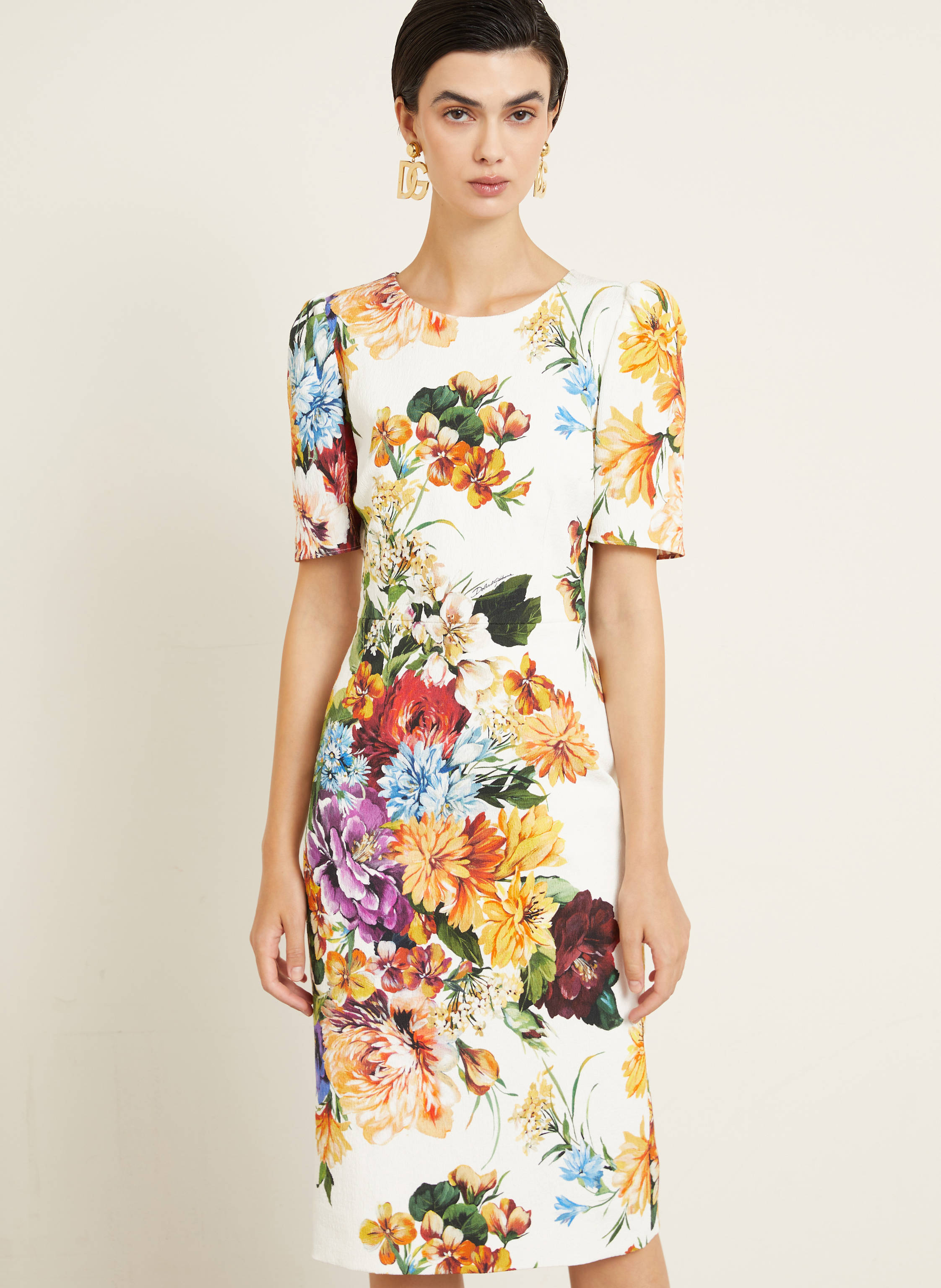 Thumbnail - Dolce & Gabbana Etuikleid weiss