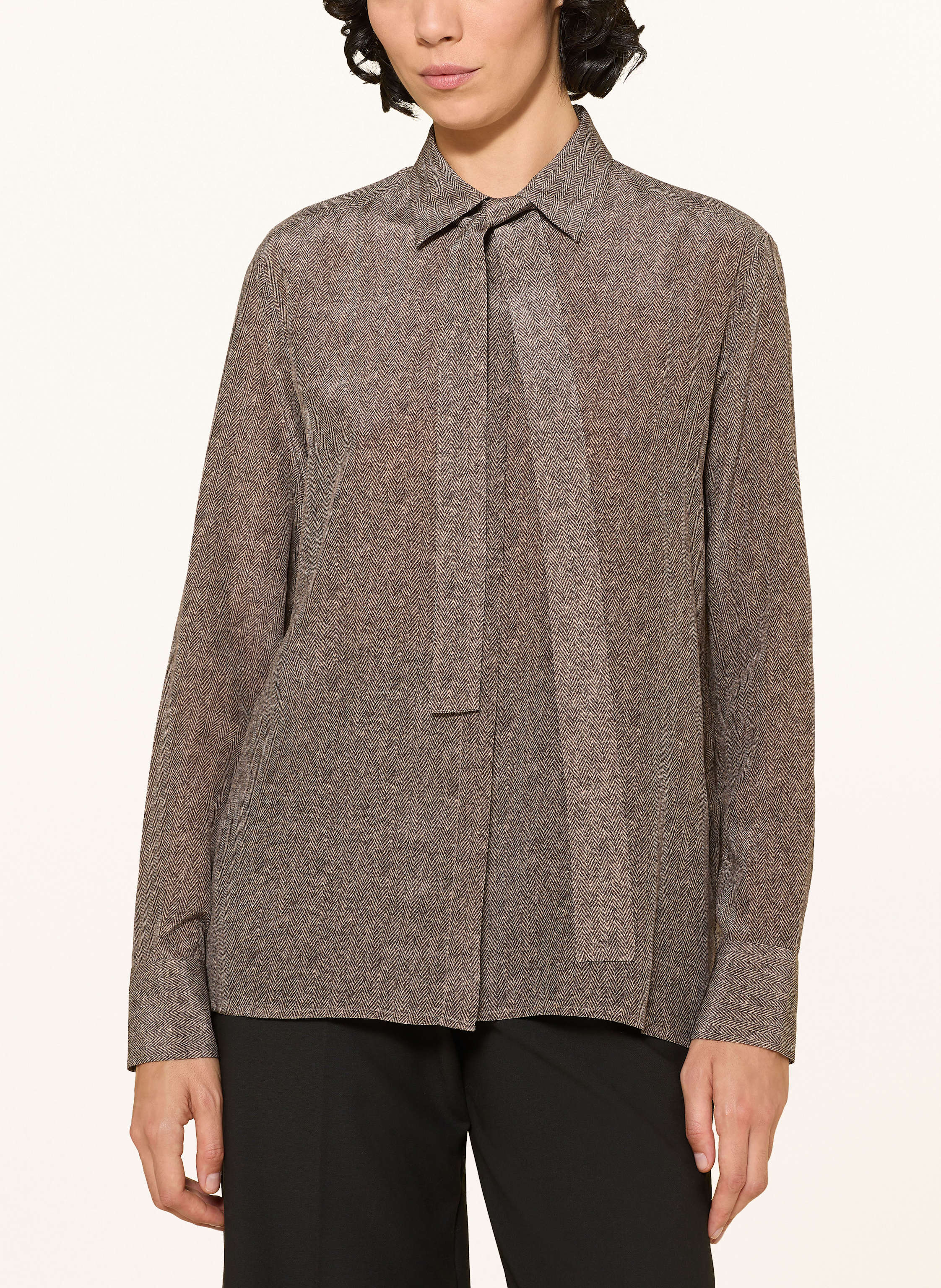 Thumbnail - Antonelli Firenze Hemdbluse Dafne Aus Seide braun