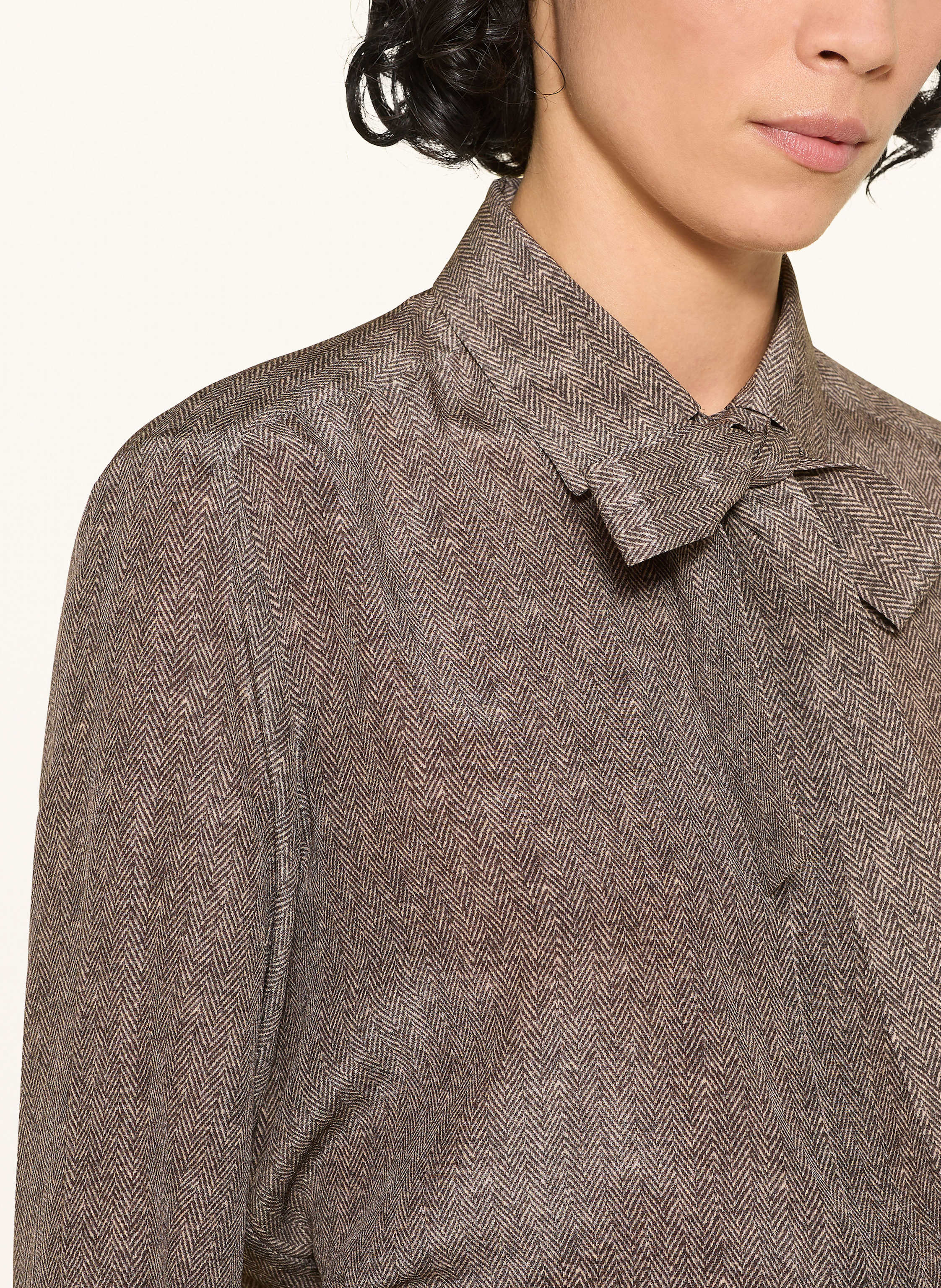 Thumbnail - Antonelli Firenze Hemdbluse Dafne Aus Seide braun