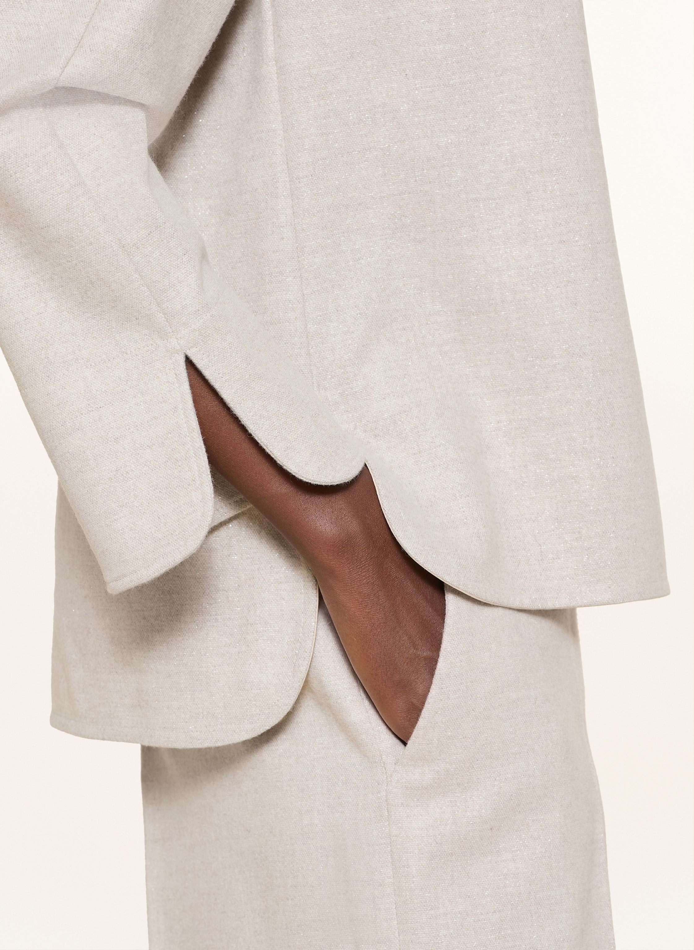 Thumbnail - Antonelli Firenze Blusenshirt Cabernet Mit Glitzergarn beige