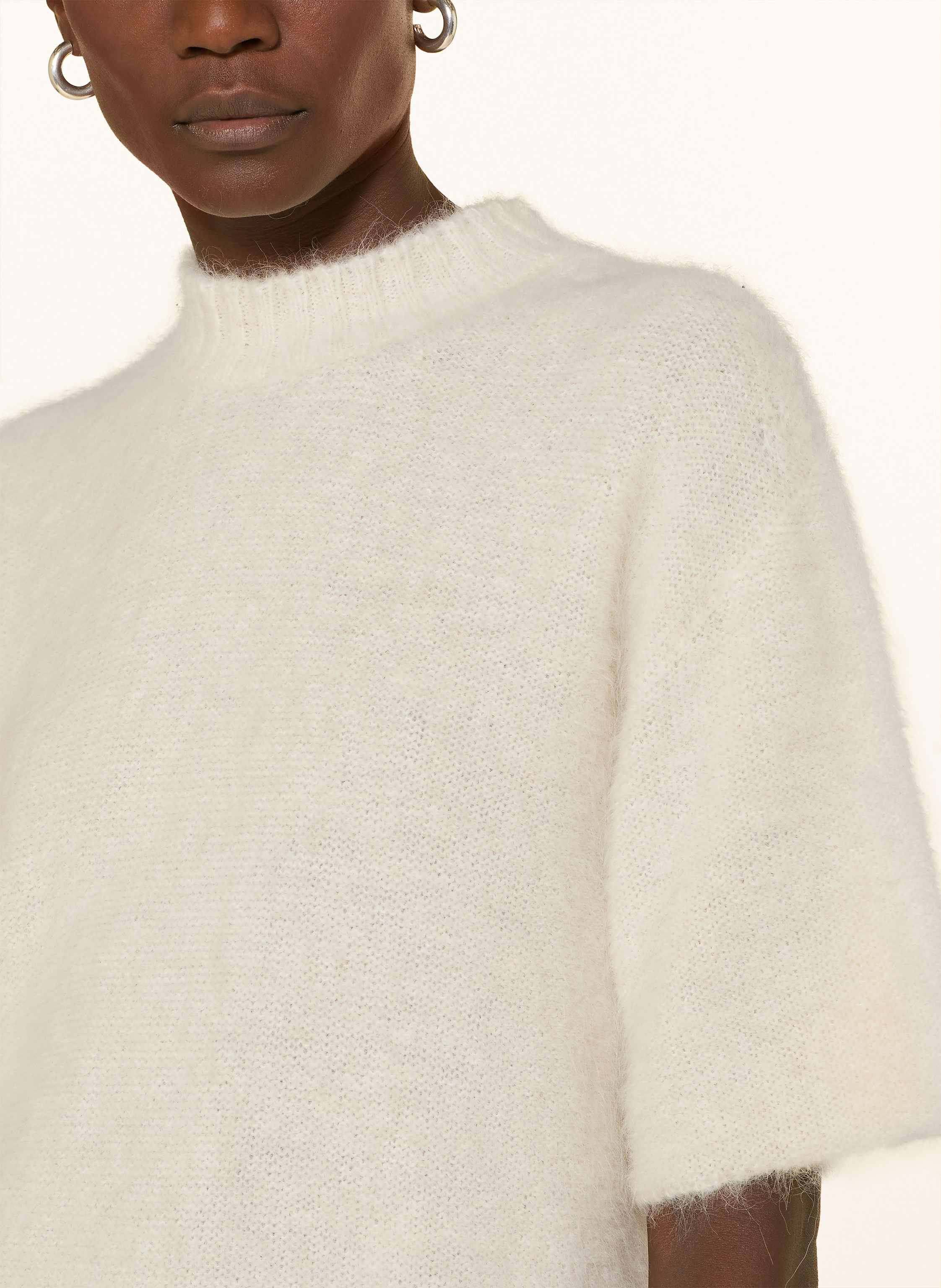 Thumbnail - Antonelli Firenze Strickshirt Aus Alpaka weiss
