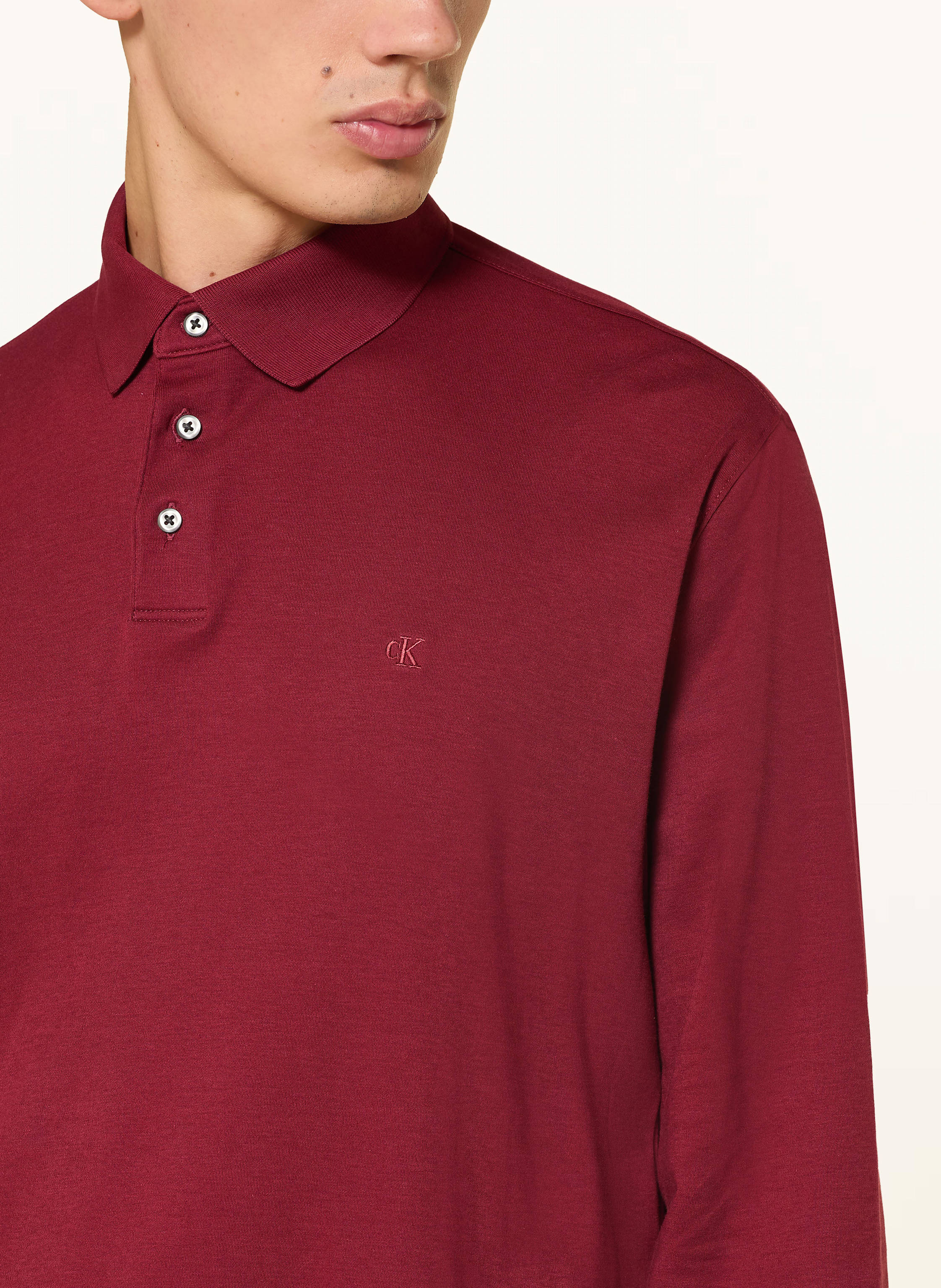 Thumbnail - Calvin Klein Jersey-Poloshirt rot