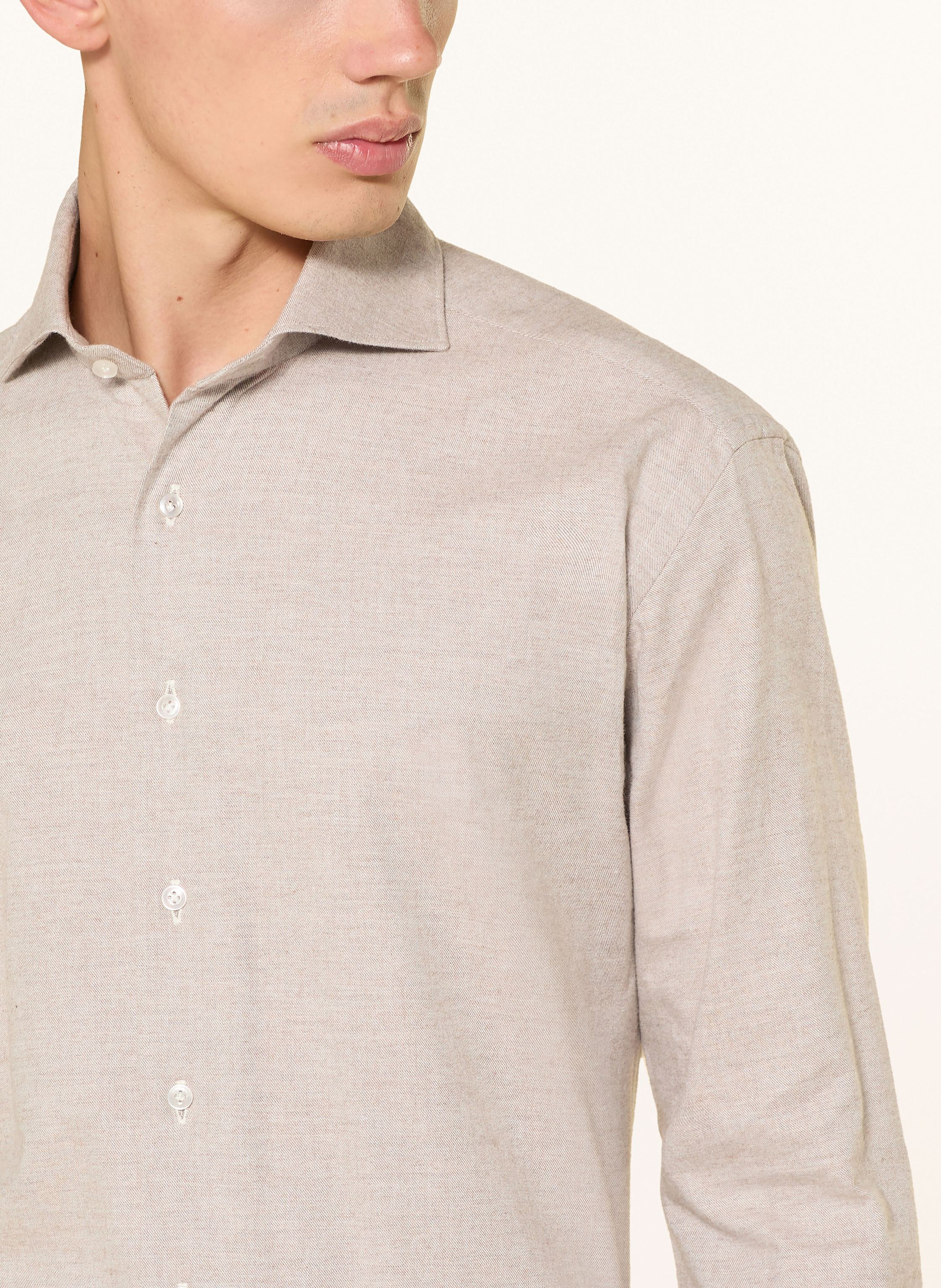 Thumbnail - Artigiano Flanellhemd Classic Fit beige