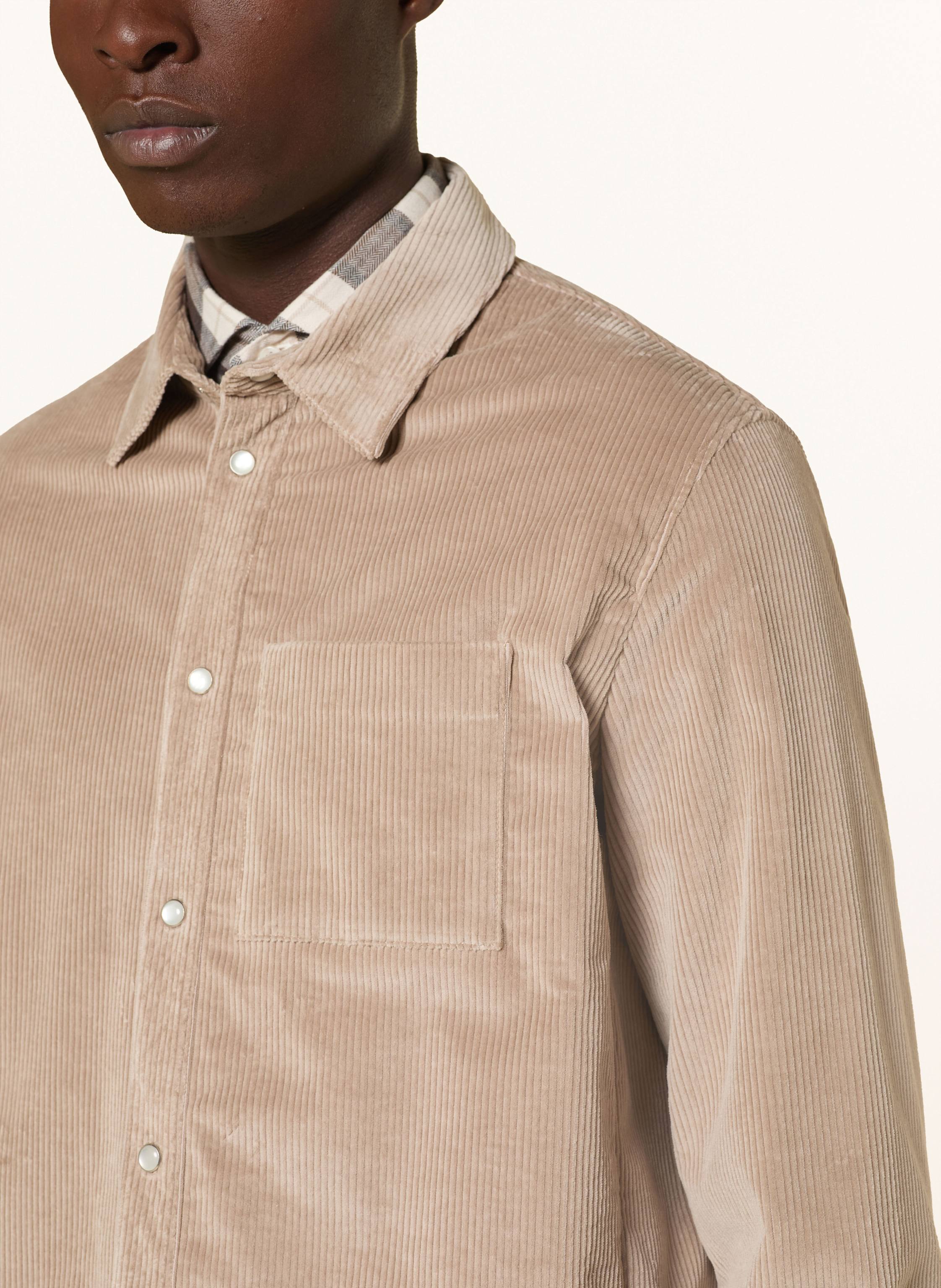 Thumbnail - Artigiano Cordhemd Classic Fit beige