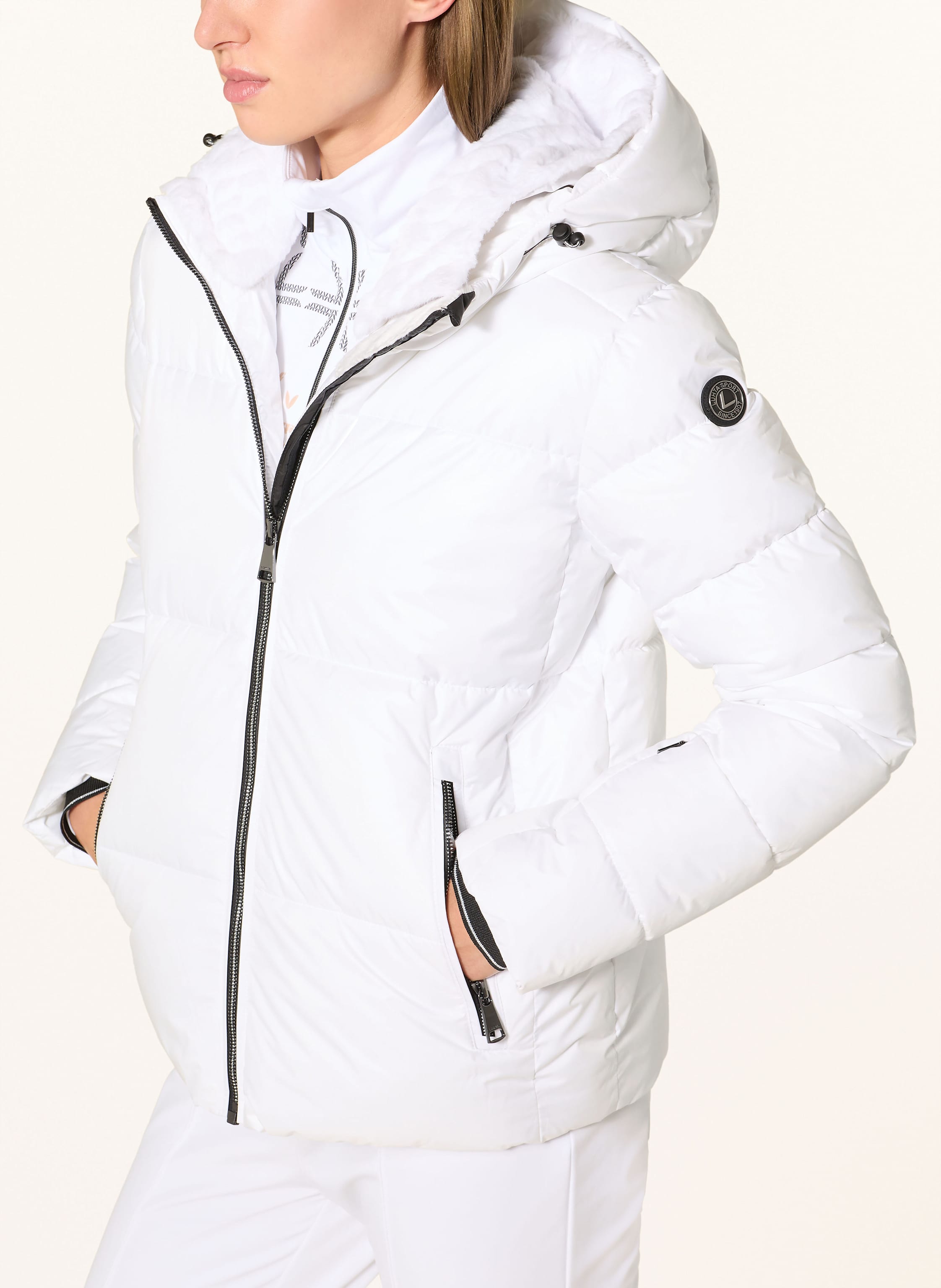 Thumbnail - Luhta Skijacke Suomutunturi Mit Abnehmbarem Kunstfell weiss