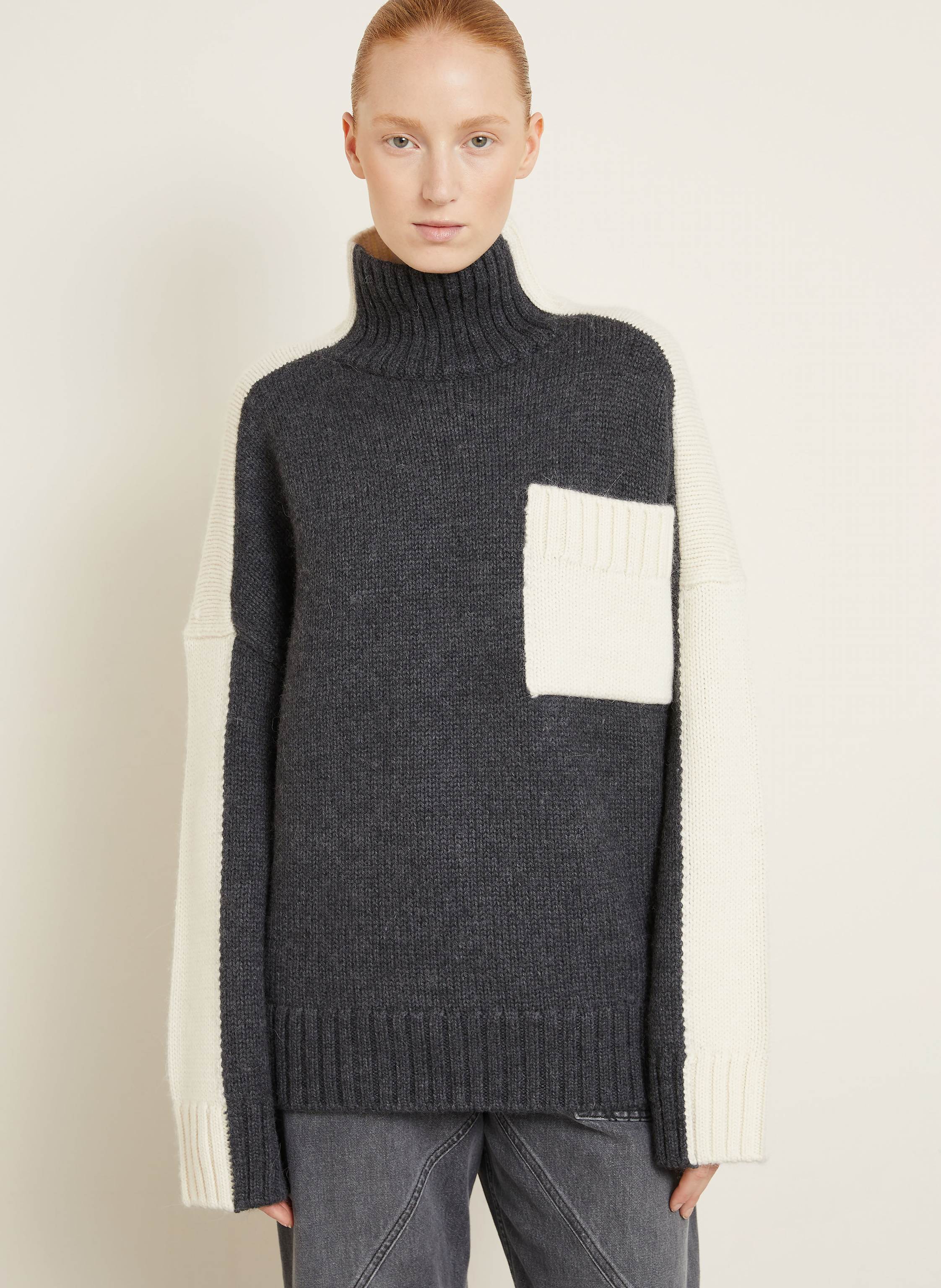 Thumbnail - Jw Anderson Rollkragenpullover Mit Alpaka grau