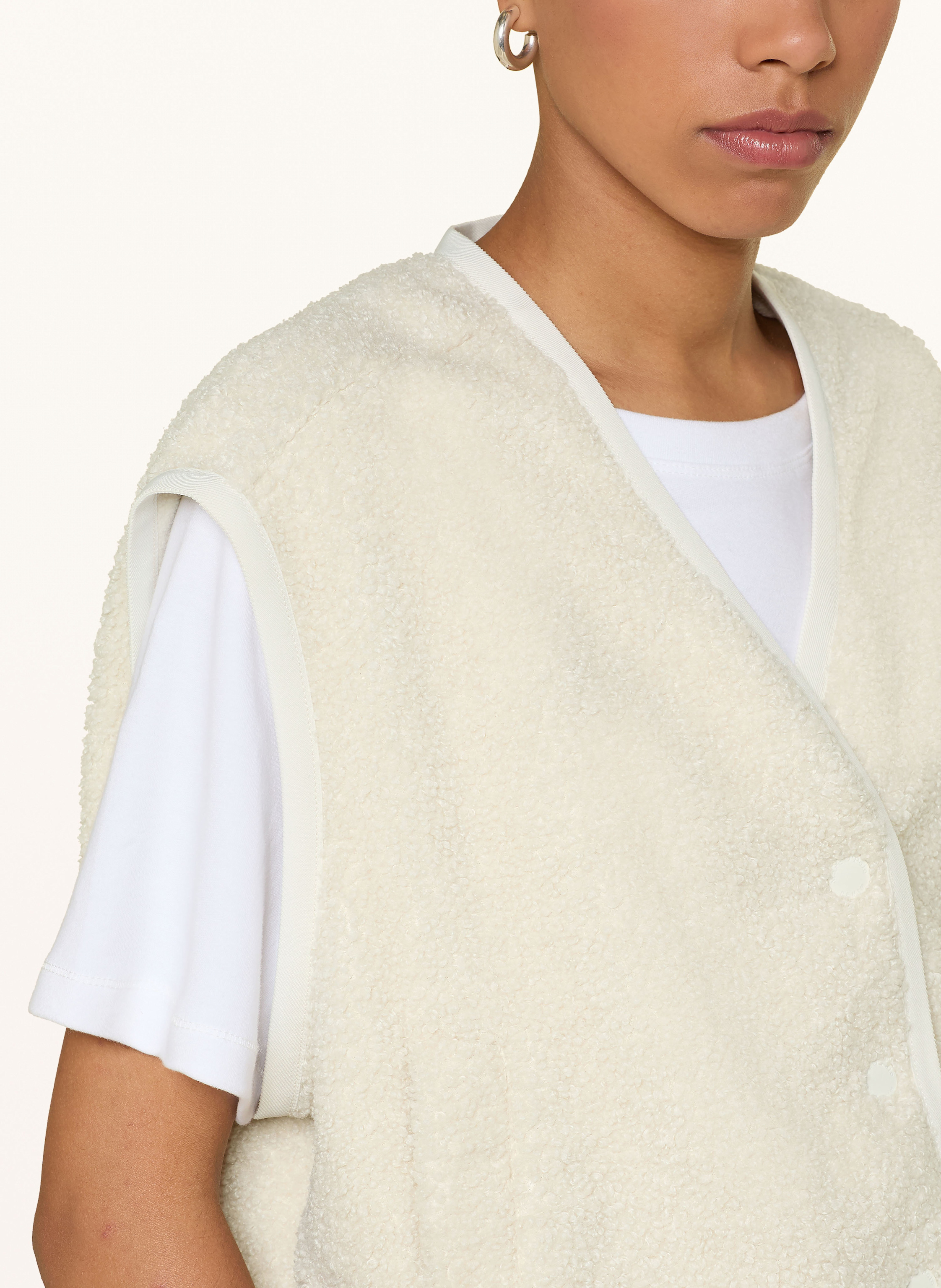 Thumbnail - Marc O'polo Denim Teddyfell-Weste weiss