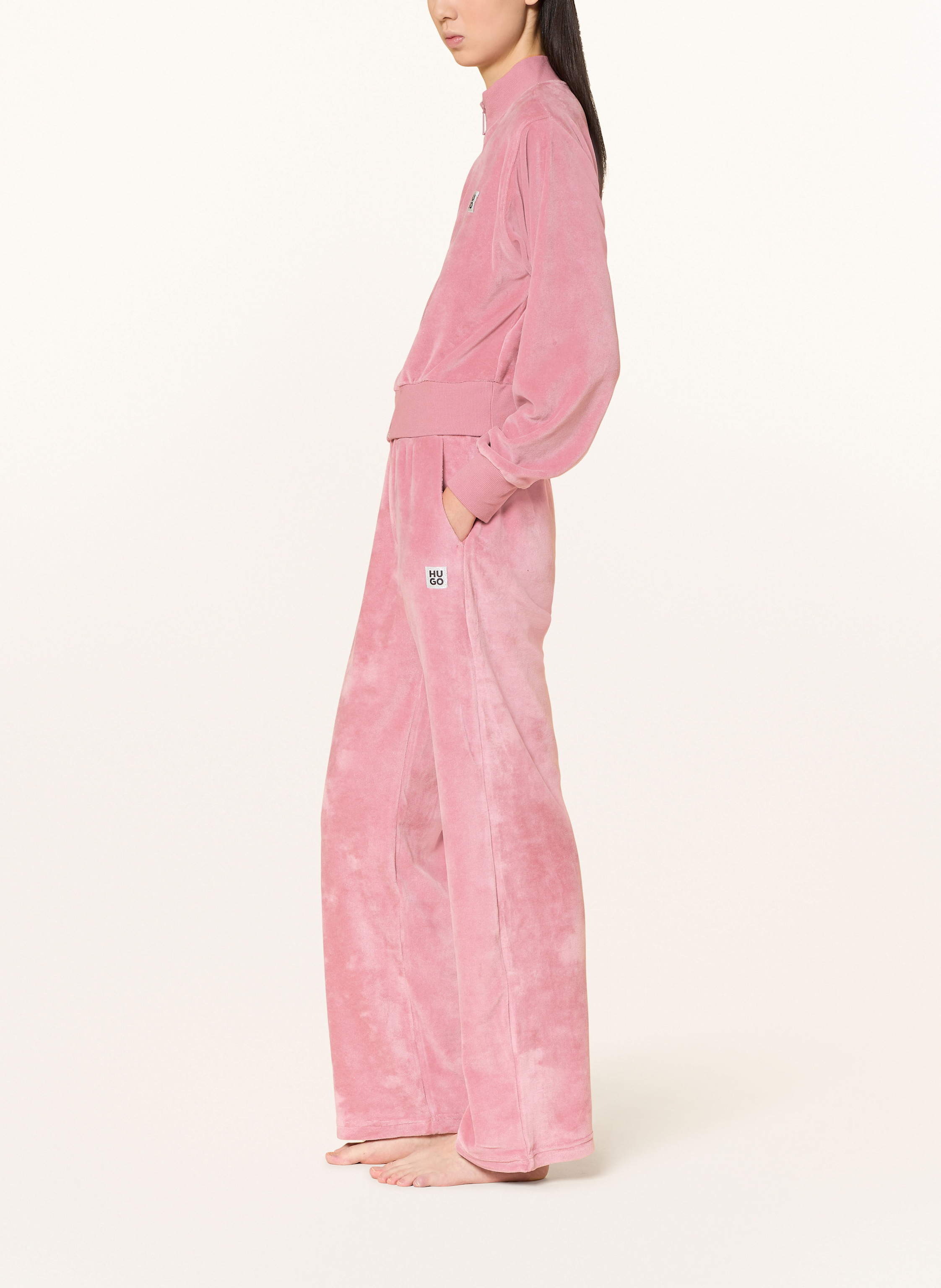 Thumbnail - Hugo Lounge-Hose Velvet Aus Nicki rosa
