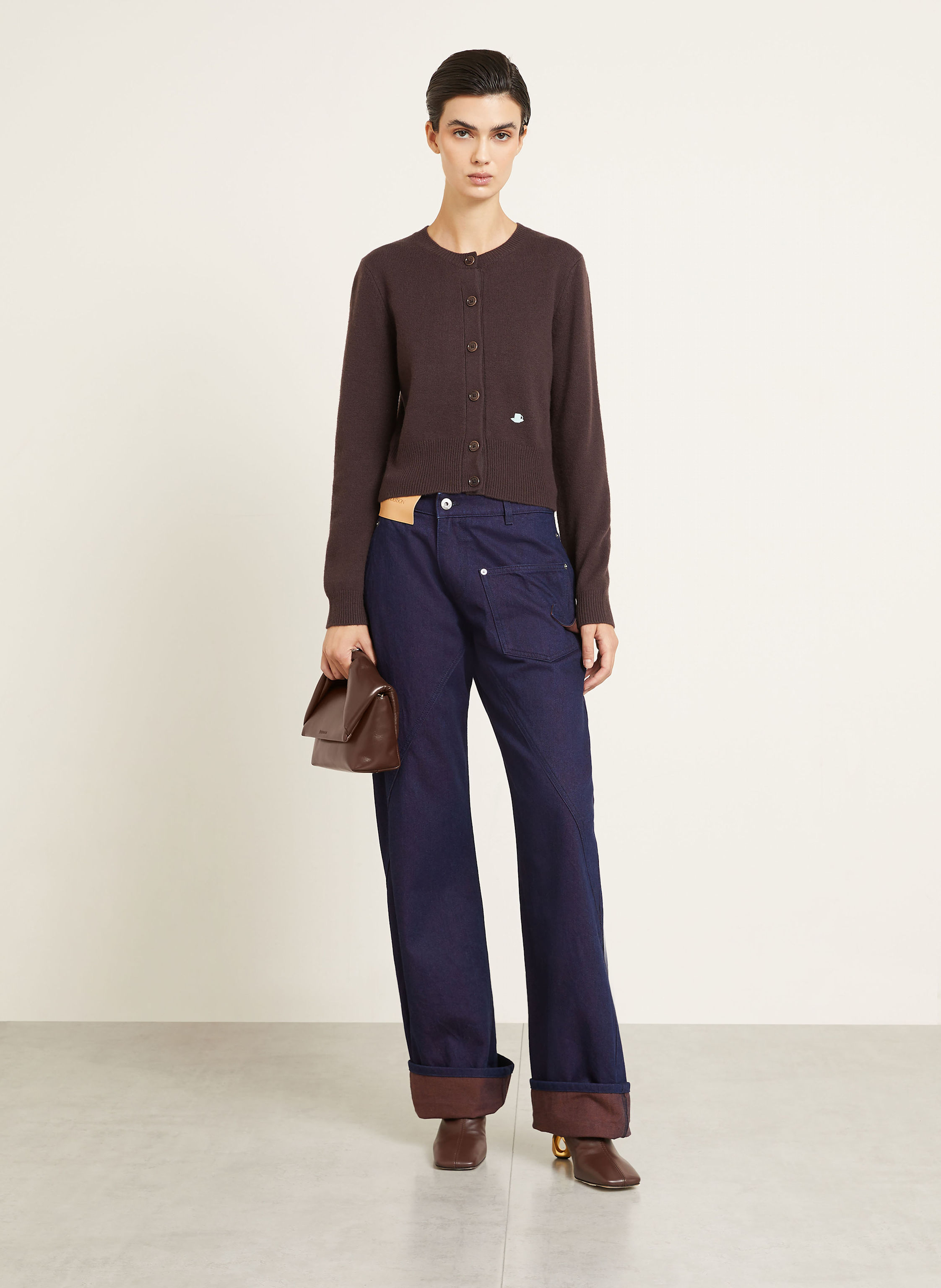 Thumbnail - Jw Anderson Umhängetasche Twister Medium braun