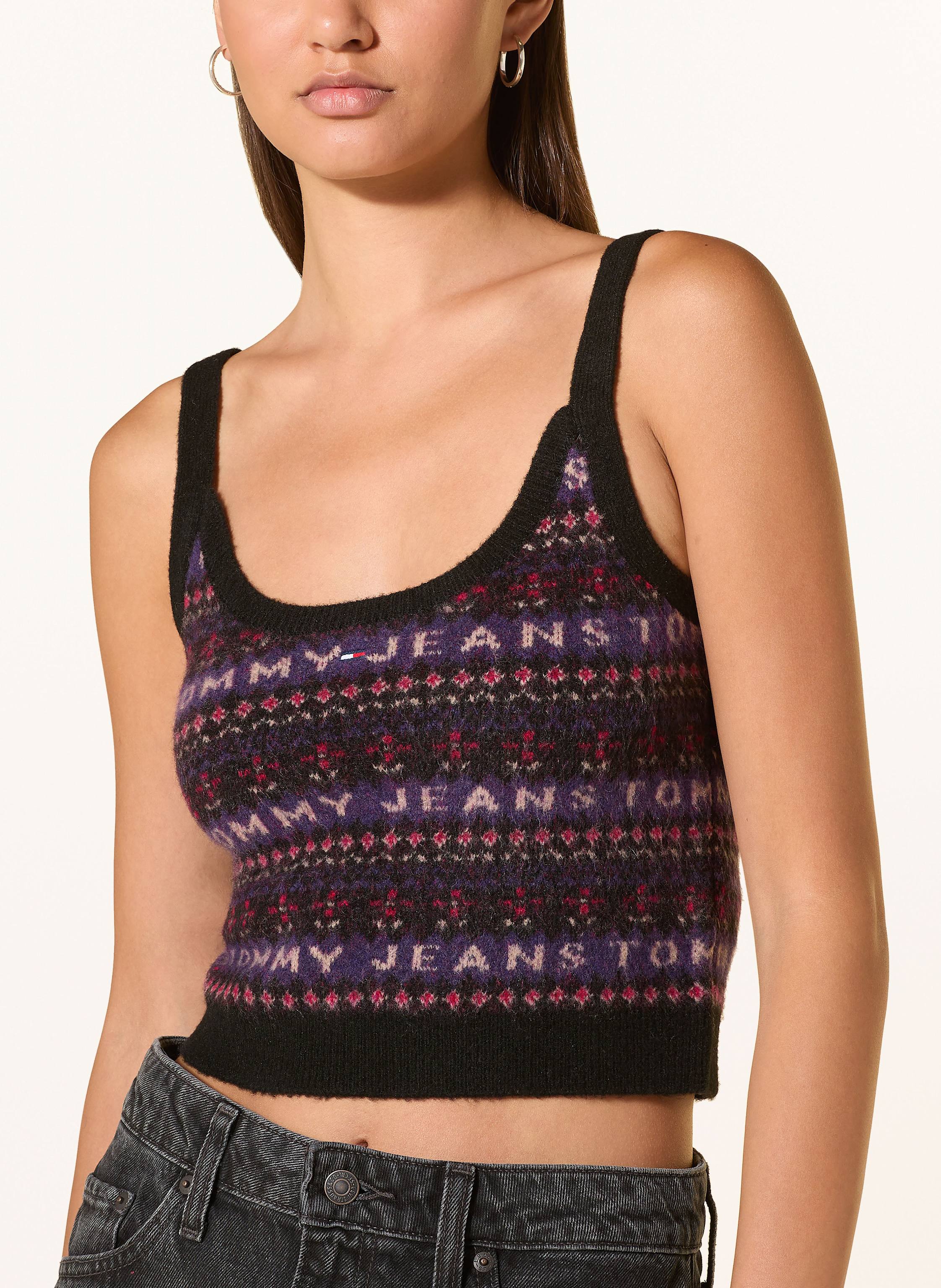 Thumbnail - Tommy Jeans Stricktop schwarz