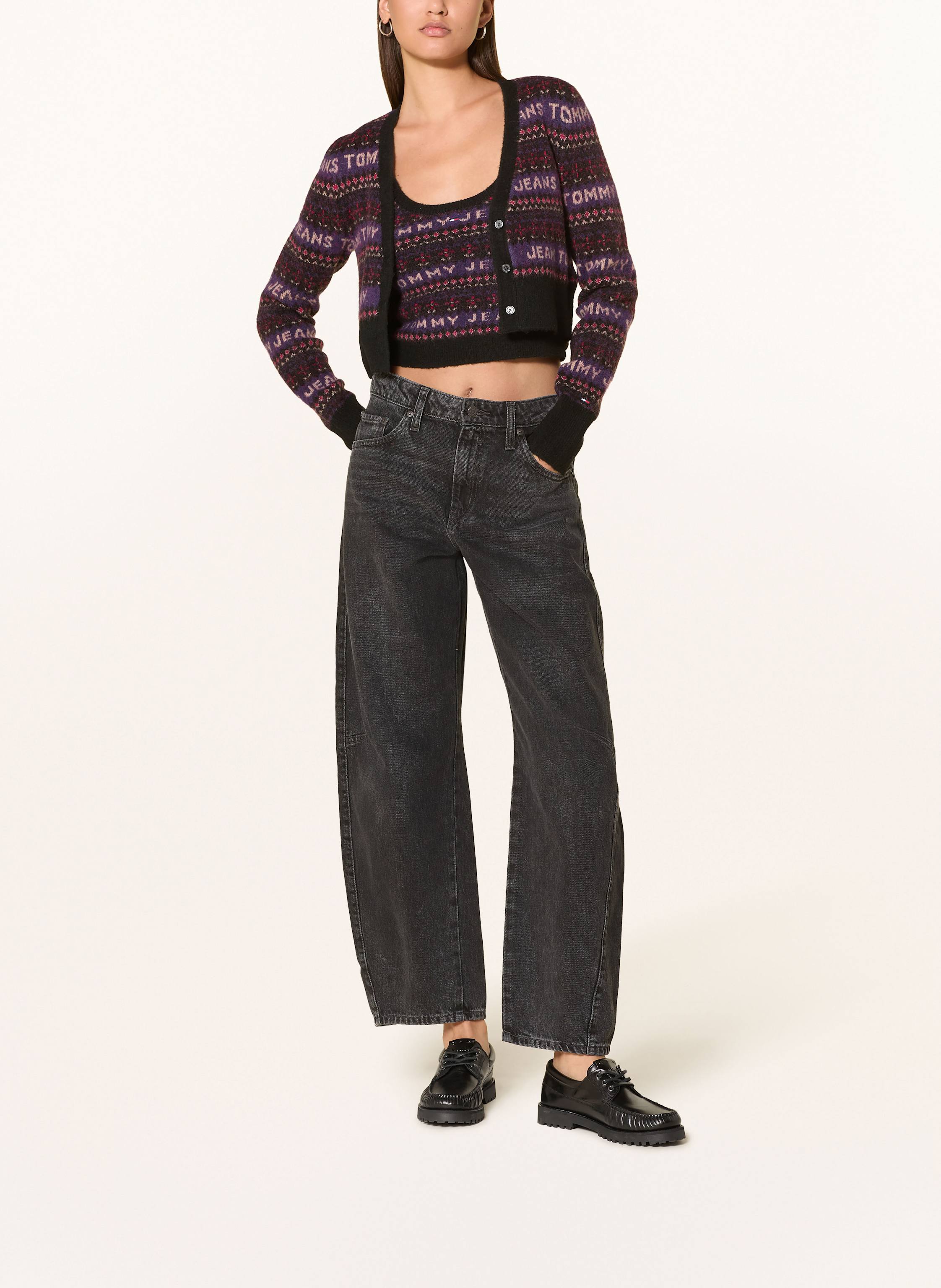 Thumbnail - Tommy Jeans Stricktop schwarz