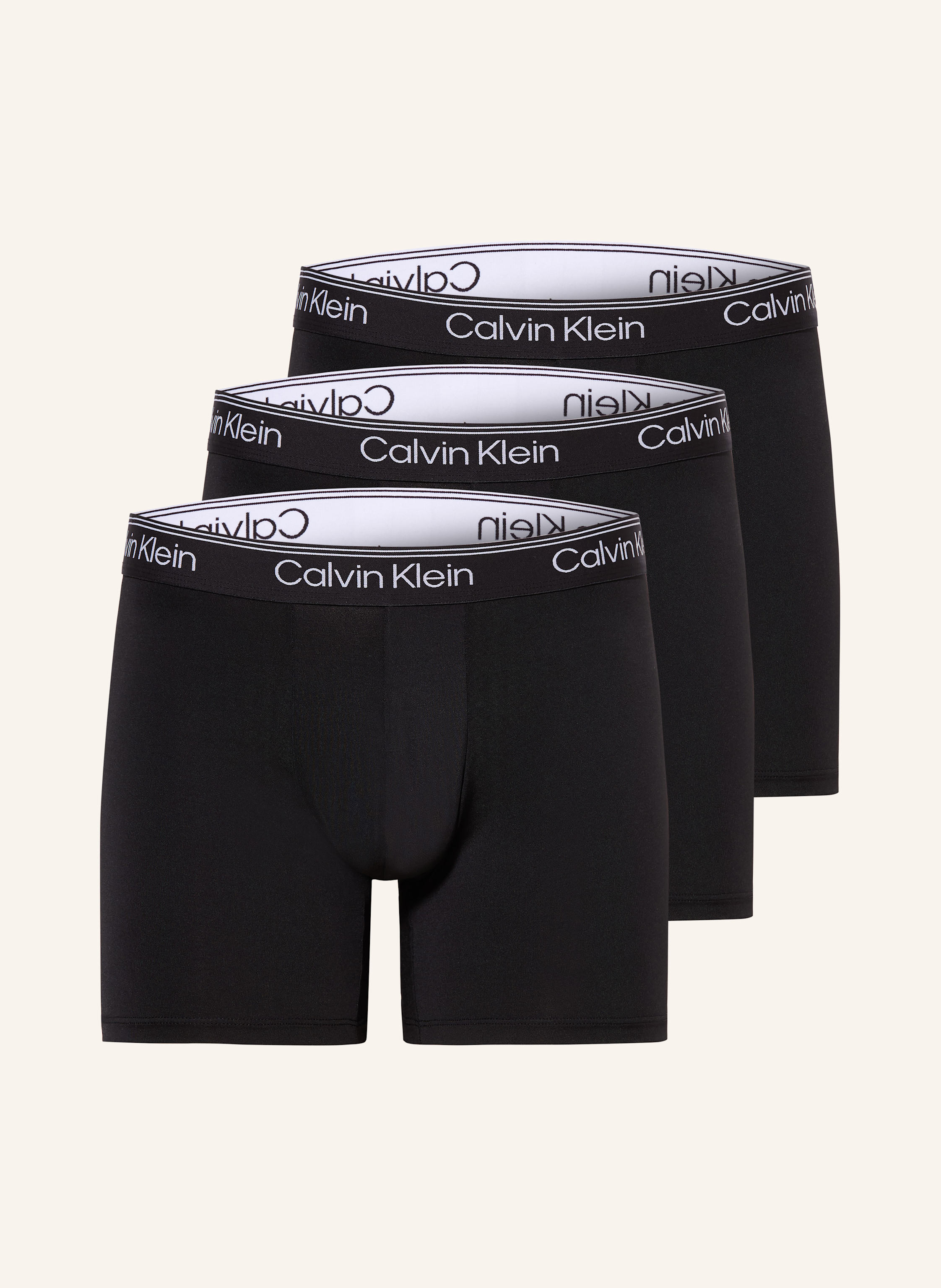Calvin Klein 3er-Pack Boxershorts Microfiber Stretch schwarz